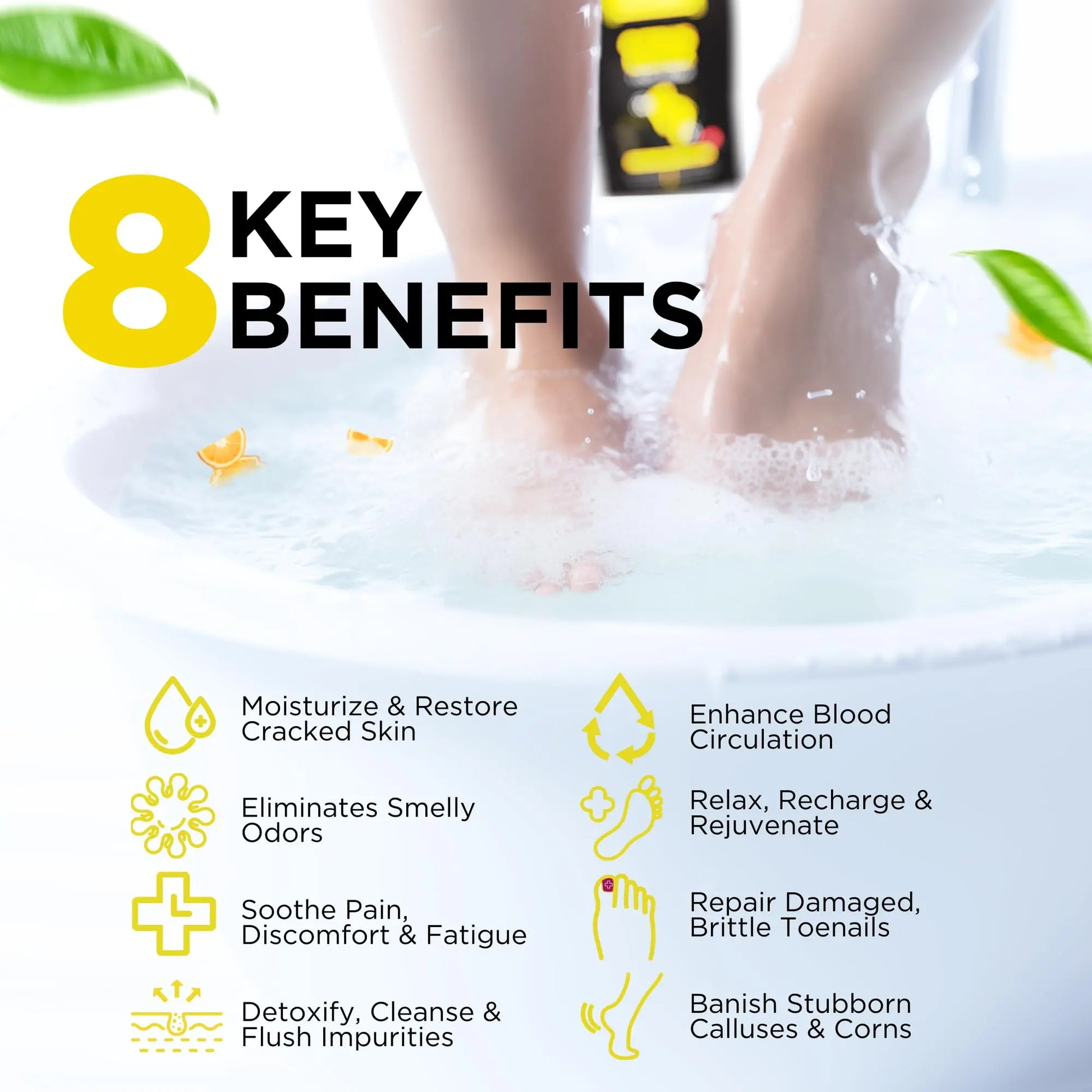 Citrus Detox Foot Soak with Epsom Salt - for Foot Callus, Immune Boost, Damaged Toenail DAILY REMEDY Au supplements