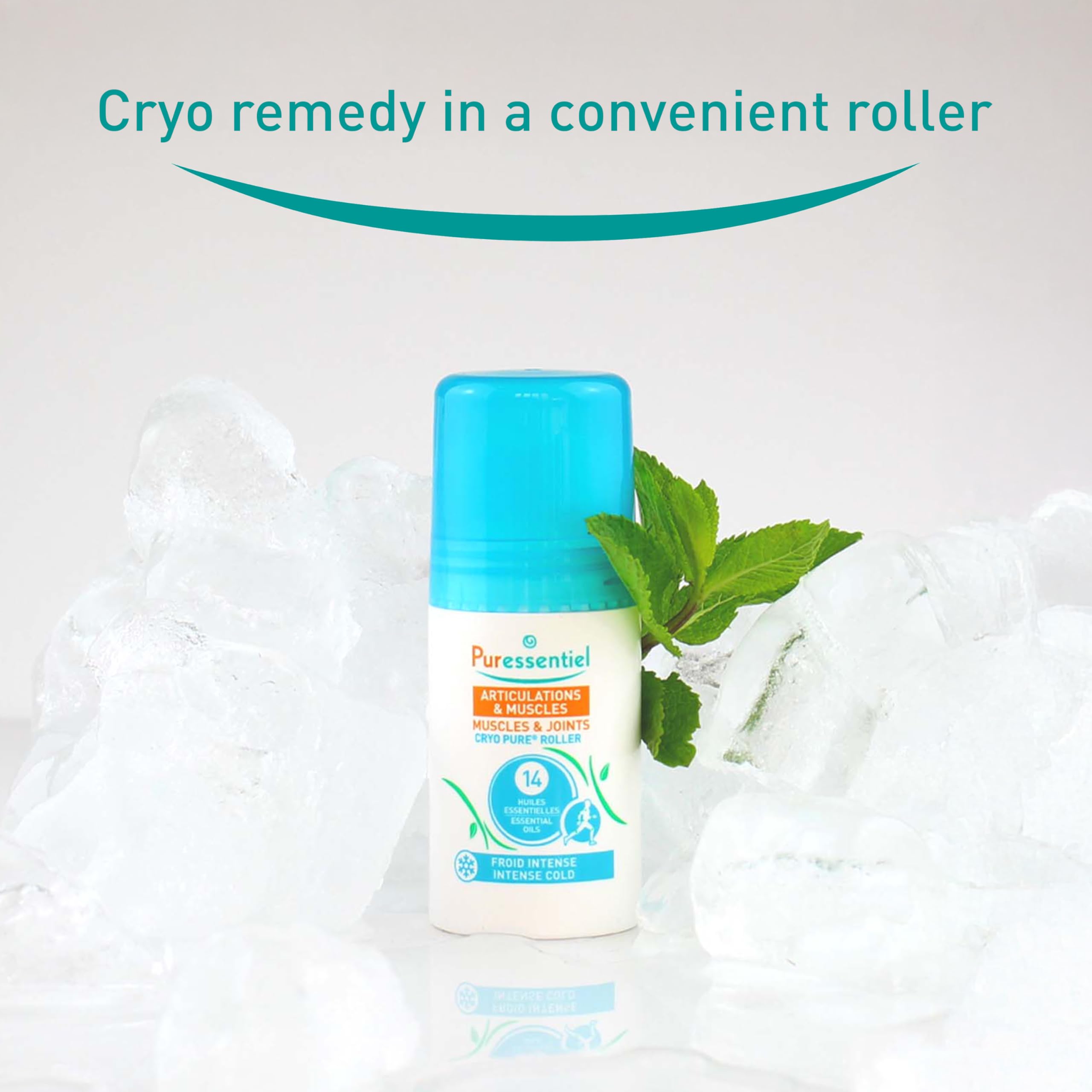 Puressentiel Muscles and Joints Cryo Pure Roller - Natural Menthol and Essential Oils Soothe Muscles - Long Lasting Cooling Sensation - 2.5 oz Puressentiel Au supplements
