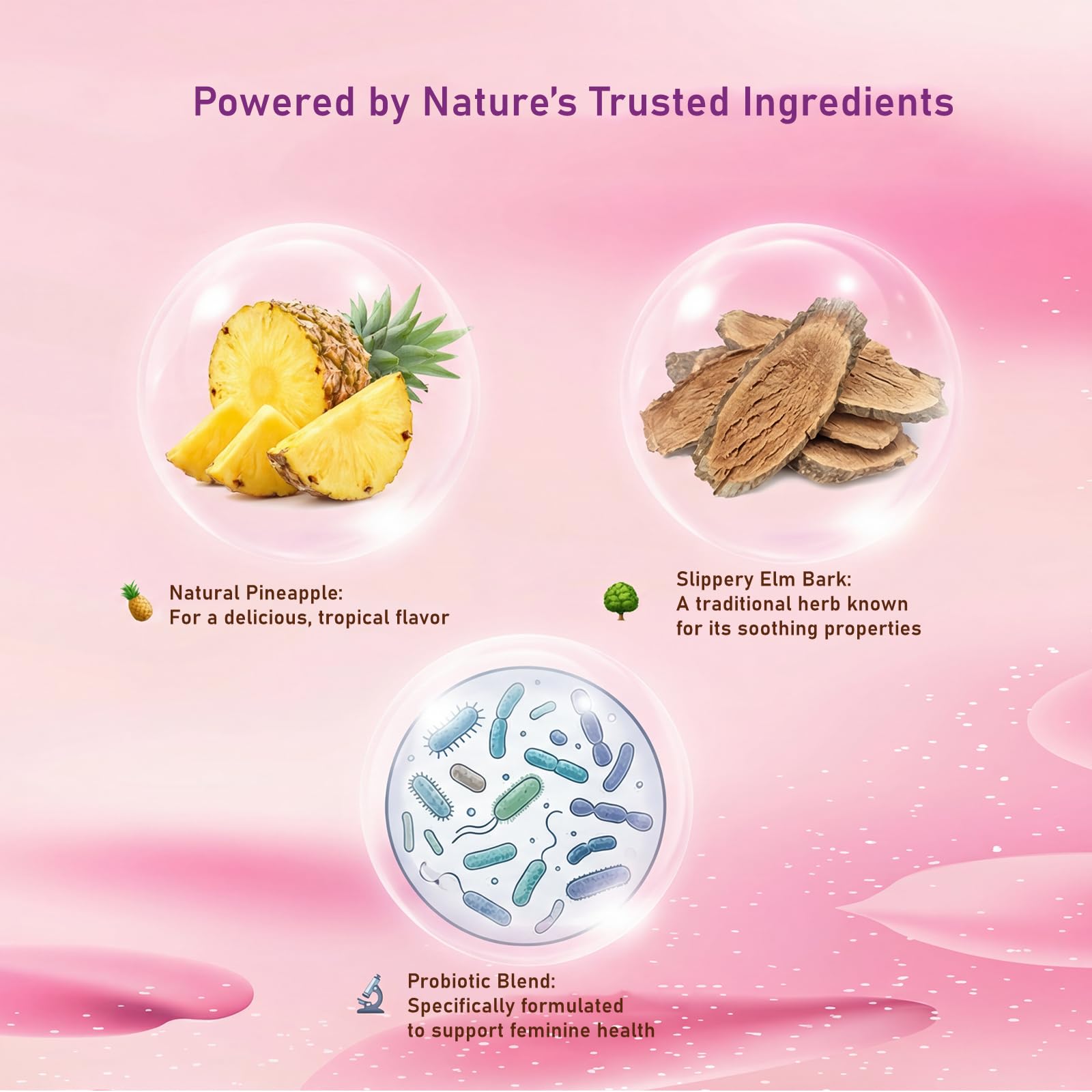 Premium Feminine Balance Gummies for Women - 60 Gummies, Hawaiian Pineapple Flavor - with Probiotics & Vitamin C - Supports Feminine Wellness & Healthy Balance - Gluten Free, Vegan（30 Servings）（Q2） QZQHUA Au supplements