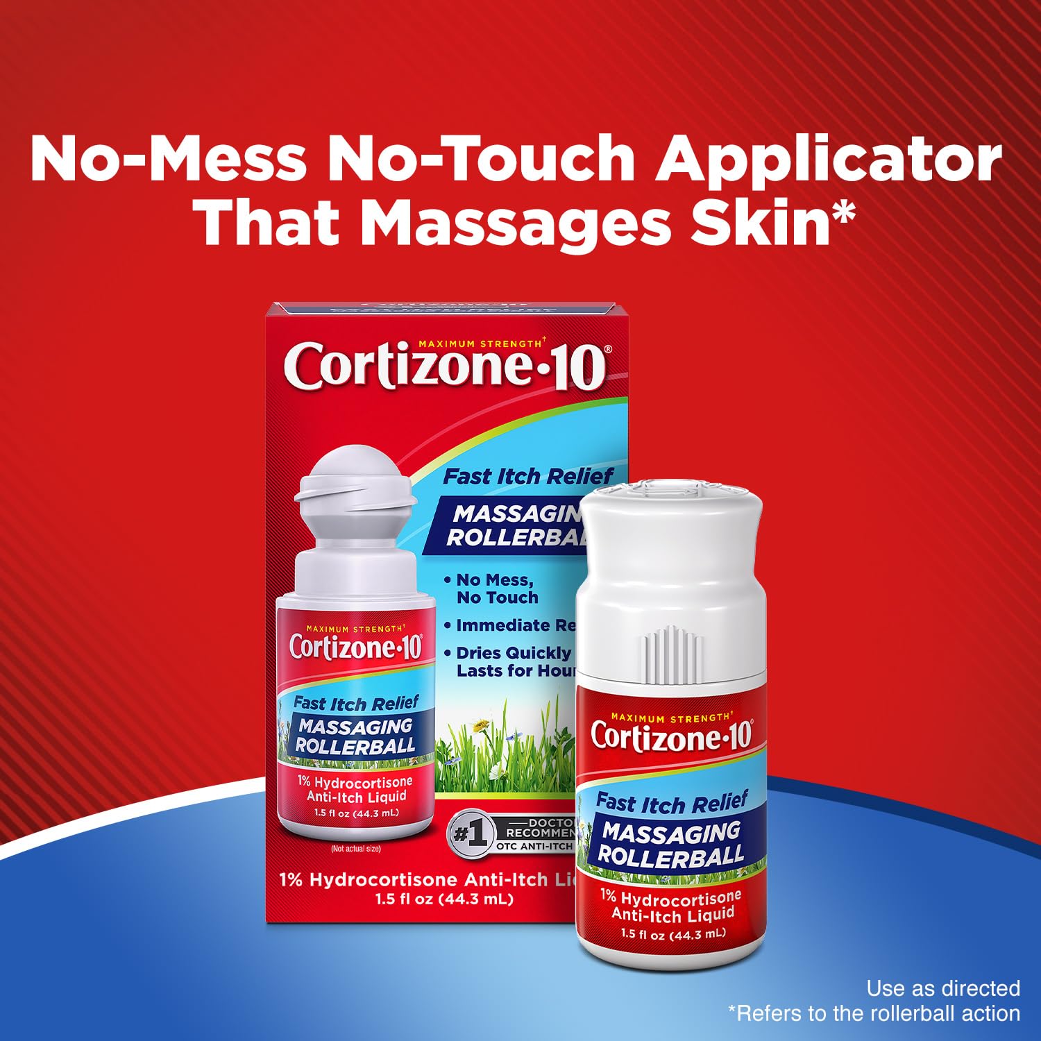 Cortizone-10 Maximum Strength Itch Relief Massaging Rollerball, 1% Hydrocortisone, Fast-Acting, Anti-Itch Liquid for Bug Bites, Rash, Eczema, Psoriasis, Poison Ivy, Oak, Sumac, 1.5 fl. oz Cortizone 10 Au supplements