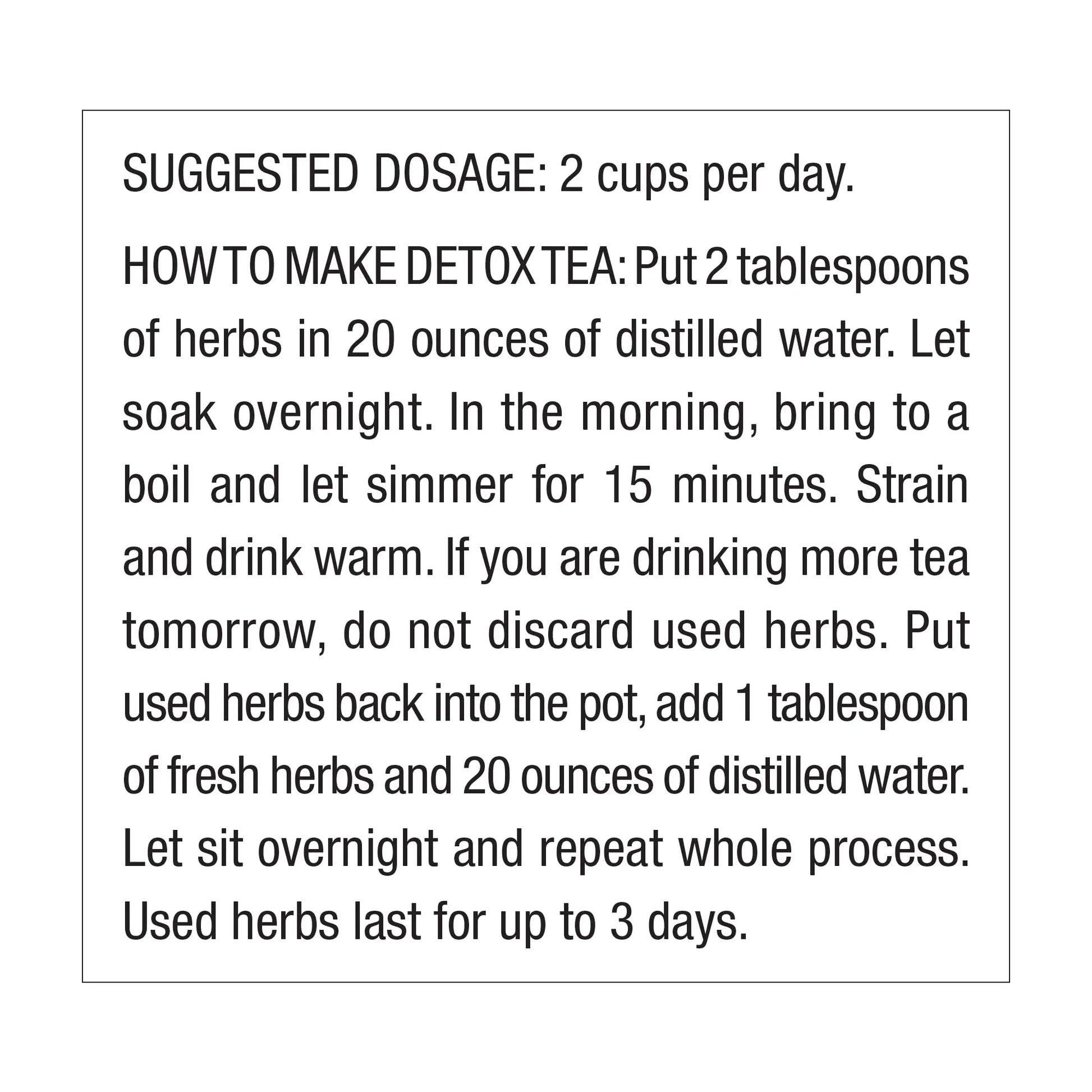Dr. Schulze's | Detox Tea | All Purpose Herbal Tonic | Powerful Digestive Stimulant Dr. Schulze's Au supplements