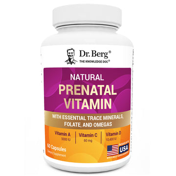 Dr. Berg Natural Prenatal Vitamins for Women (Pregnant & Nursing) - Prenatal Vitamins with Folate, Vitamins, Minerals, Omegas, &11 Powerful Superfoods - Womens Prenatal Multivitamin - 60 Capsules Dr. Berg Nutritionals Au supplements