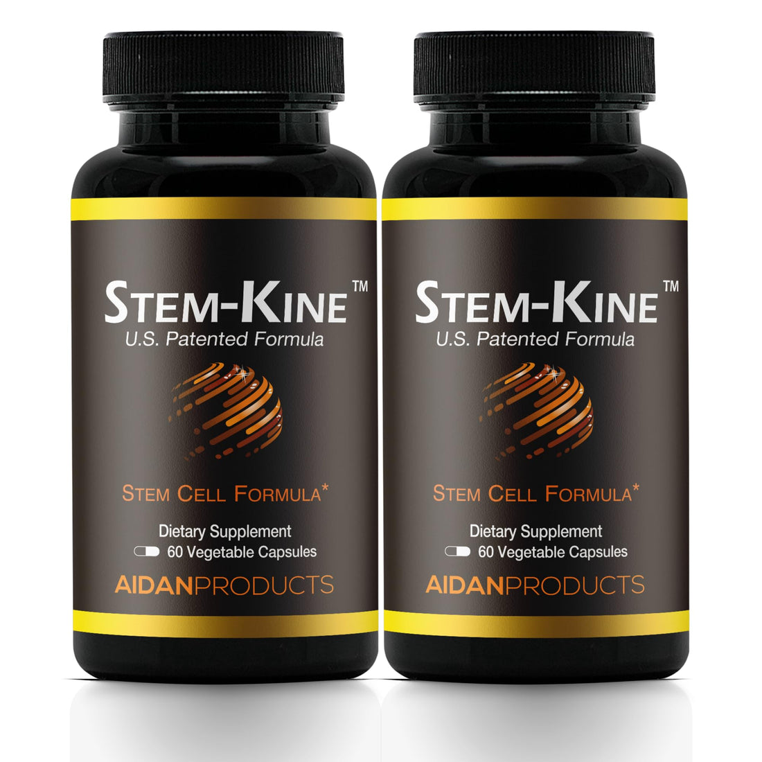 Aidan Products Stem-Kine Stem Cell Supplements, Clinically Proven to Increase Circulating Stem Cells, Pack of 2, Promoting Healing and Anti-Aging, 2 Pack of 60 Capsules Each Aidan Products Au supplements