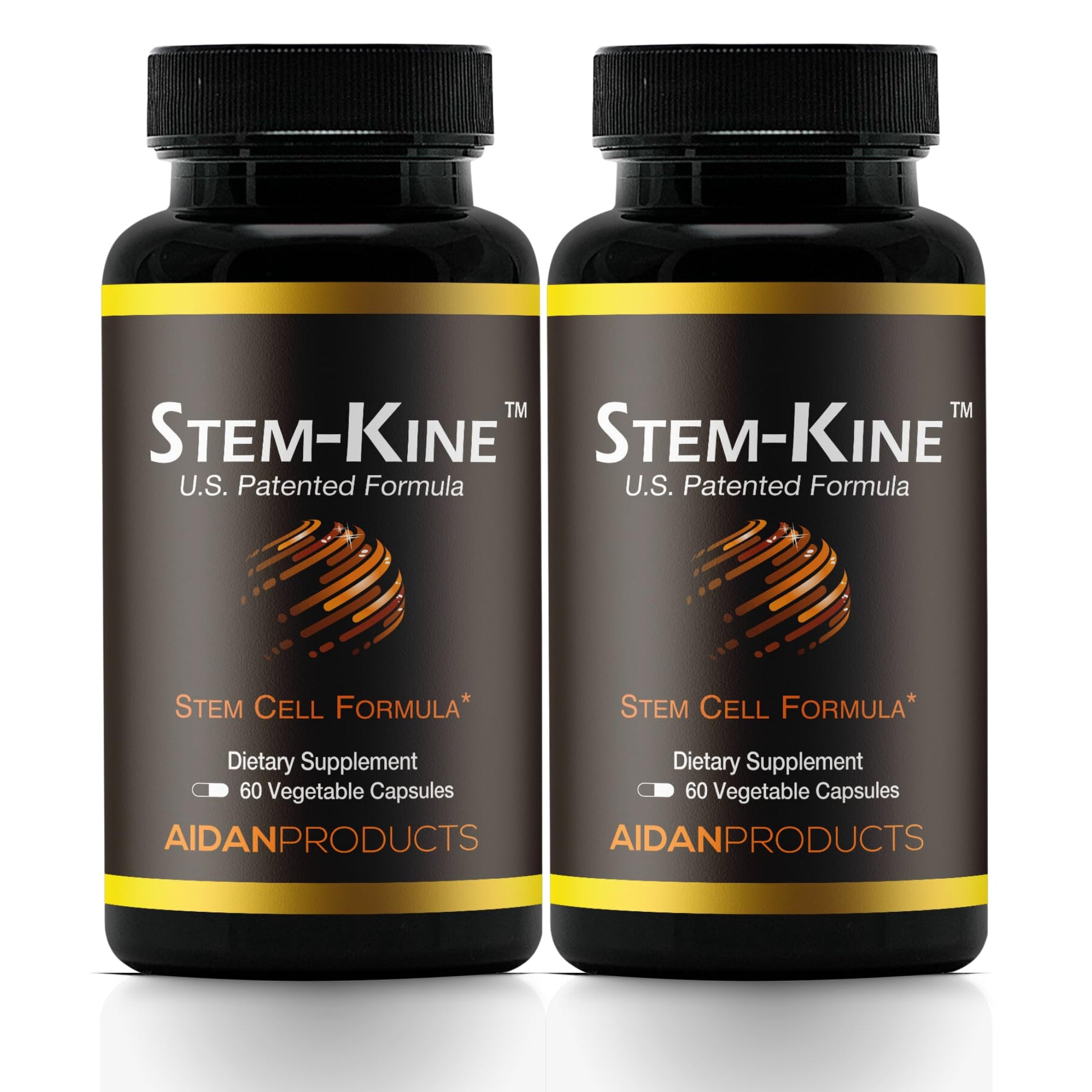 Aidan Products Stem-Kine Stem Cell Supplements, Clinically Proven to Increase Circulating Stem Cells, Pack of 2, Promoting Healing and Anti-Aging, 2 Pack of 60 Capsules Each Aidan Products Au supplements