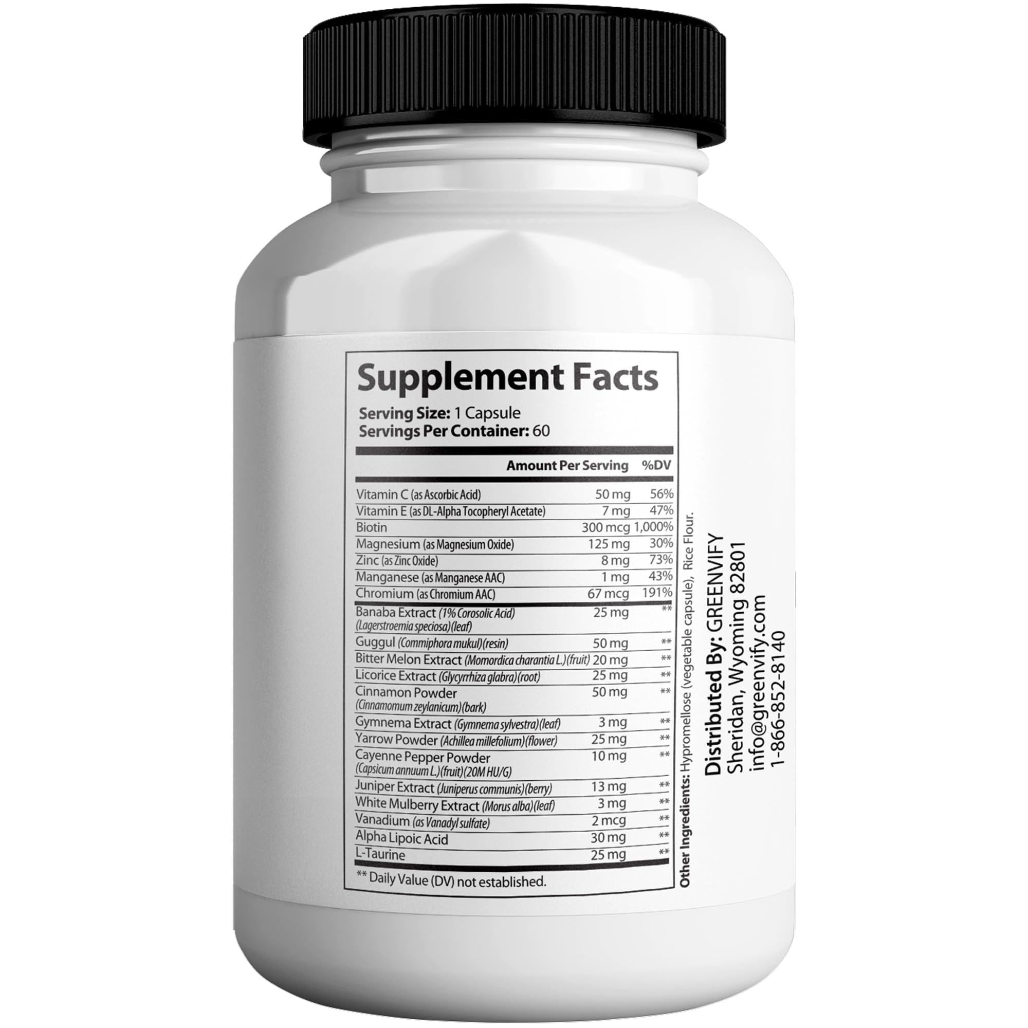 GREENVIFY Gluco Guardian Max Advanced Wellness Support Capsules – Vitamin, Mineral, and Herbal Supplement with Magnesium, Vitamin C, Zinc, and Banaba Leaf – Non-GMO, Gluten-Free – 60 Capsules (1) GREENVIFY Au supplements