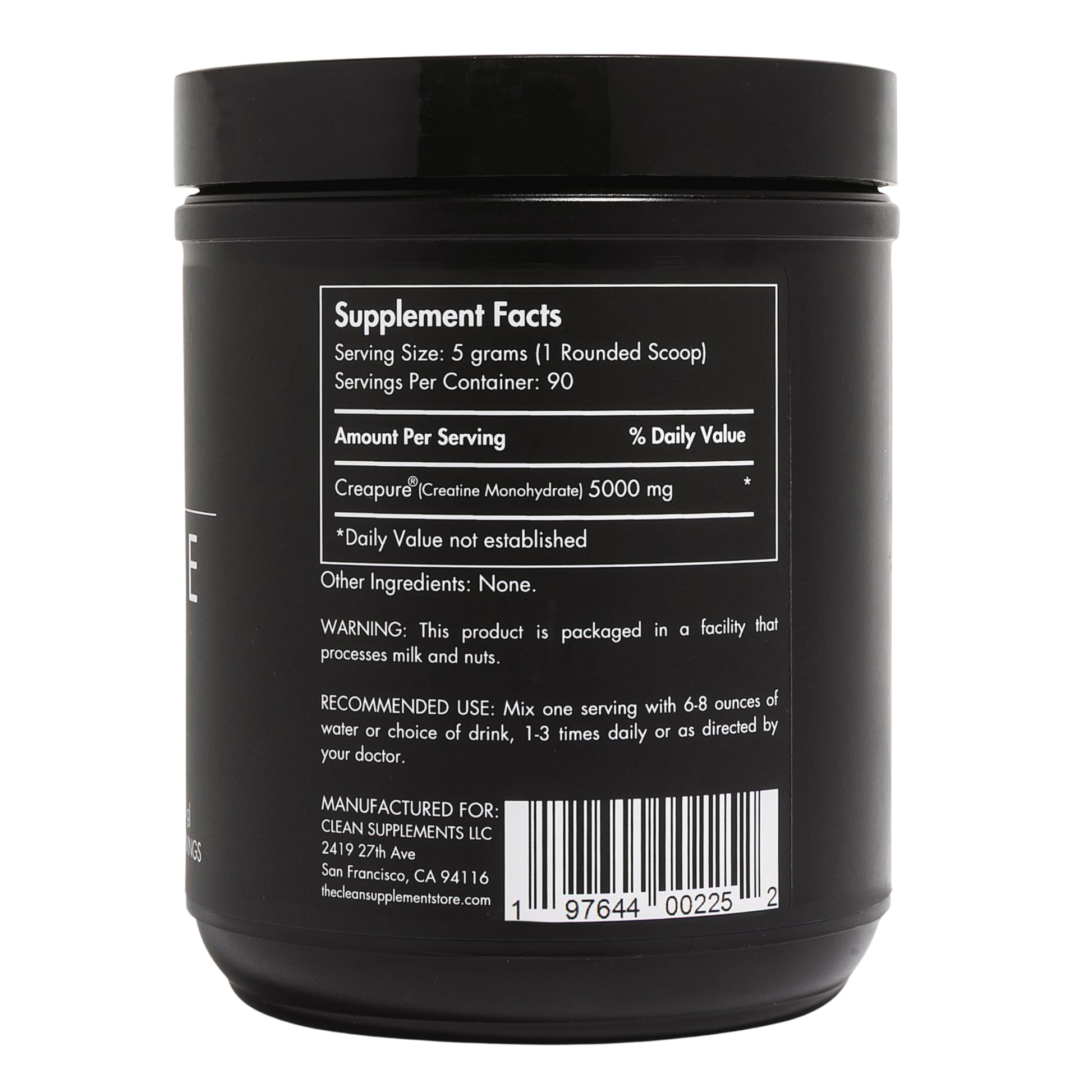 CLEAN Creatine - 100% Creapure® Creatine Monohydrate Powder for Muscle Health, Performance and Cognitive Support | 3rd Party Certified by NSF | 90 Servings | Unflavored | Vegan, Keto, and Gluten-Free CLEAN Au supplements