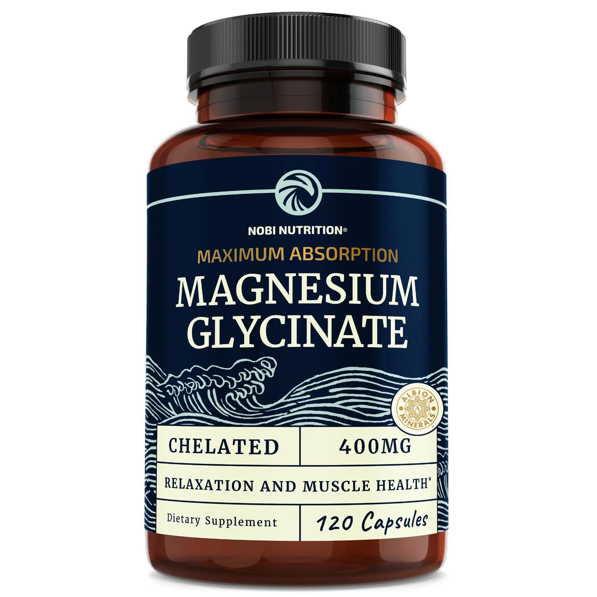 Magnesium Bisglycinate 400mg | Chelated Bisglycinate for Muscle Relaxation, Bones Nobi Nutrition Au supplements