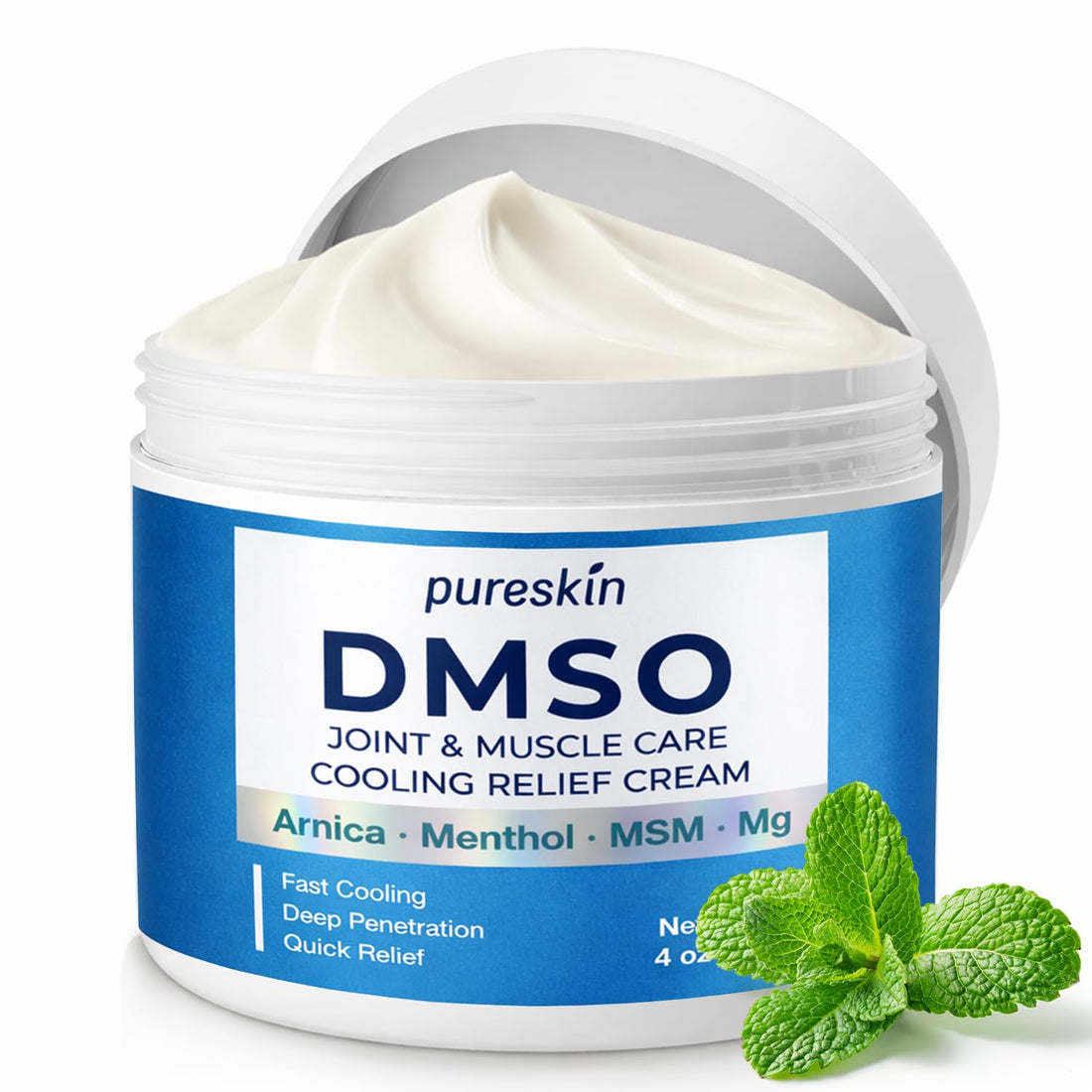 PURESKIN DMSO Relief Cream – Pharmaceutical Grade Fast-Absorbing Cooling Formula for Active Lifestyles – Lightweight Cream with Arnica, MSM, Magnesium, Menthol & Aloe, 4 oz PURESKIN Au supplements