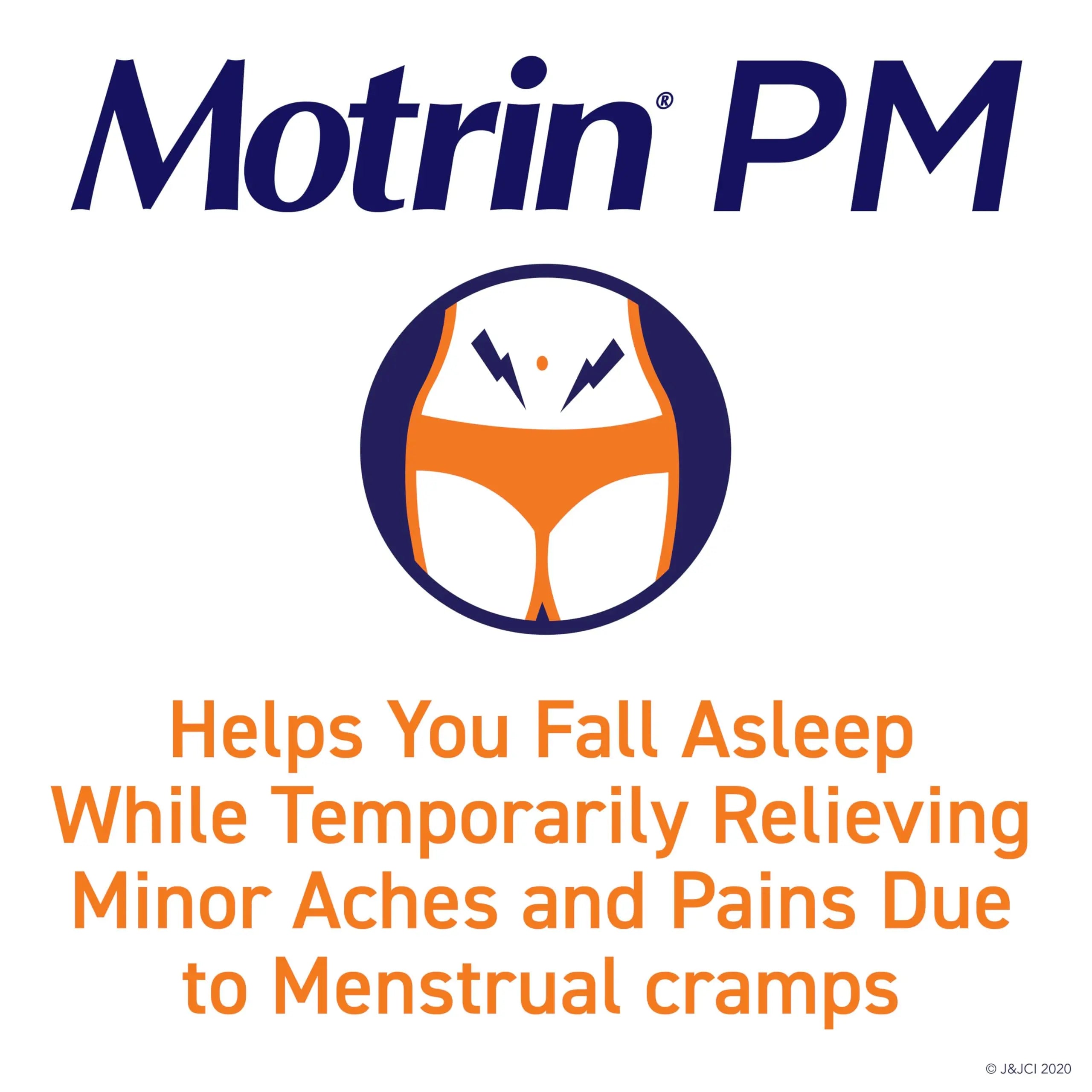 Motrin PM Caplets with 200 mg Ibuprofen & 38 mg Diphenhydramine Sleep Aid, Nighttime Pain Reliever for Minor Aches & Pains, Bulk, 80 ct Motrin Au supplements