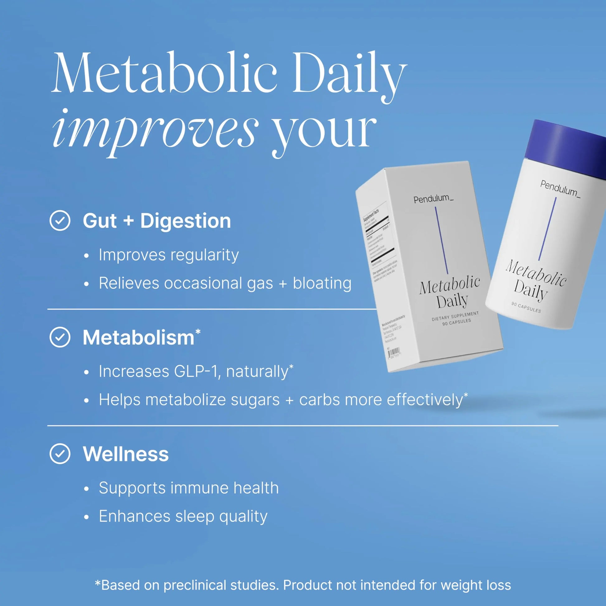 Pendulum Metabolic Daily - Multi-Strain Probiotic with Akkermansia muciniphila to Support Metabolism and Sustain Energy Levels Pendulum Au supplements