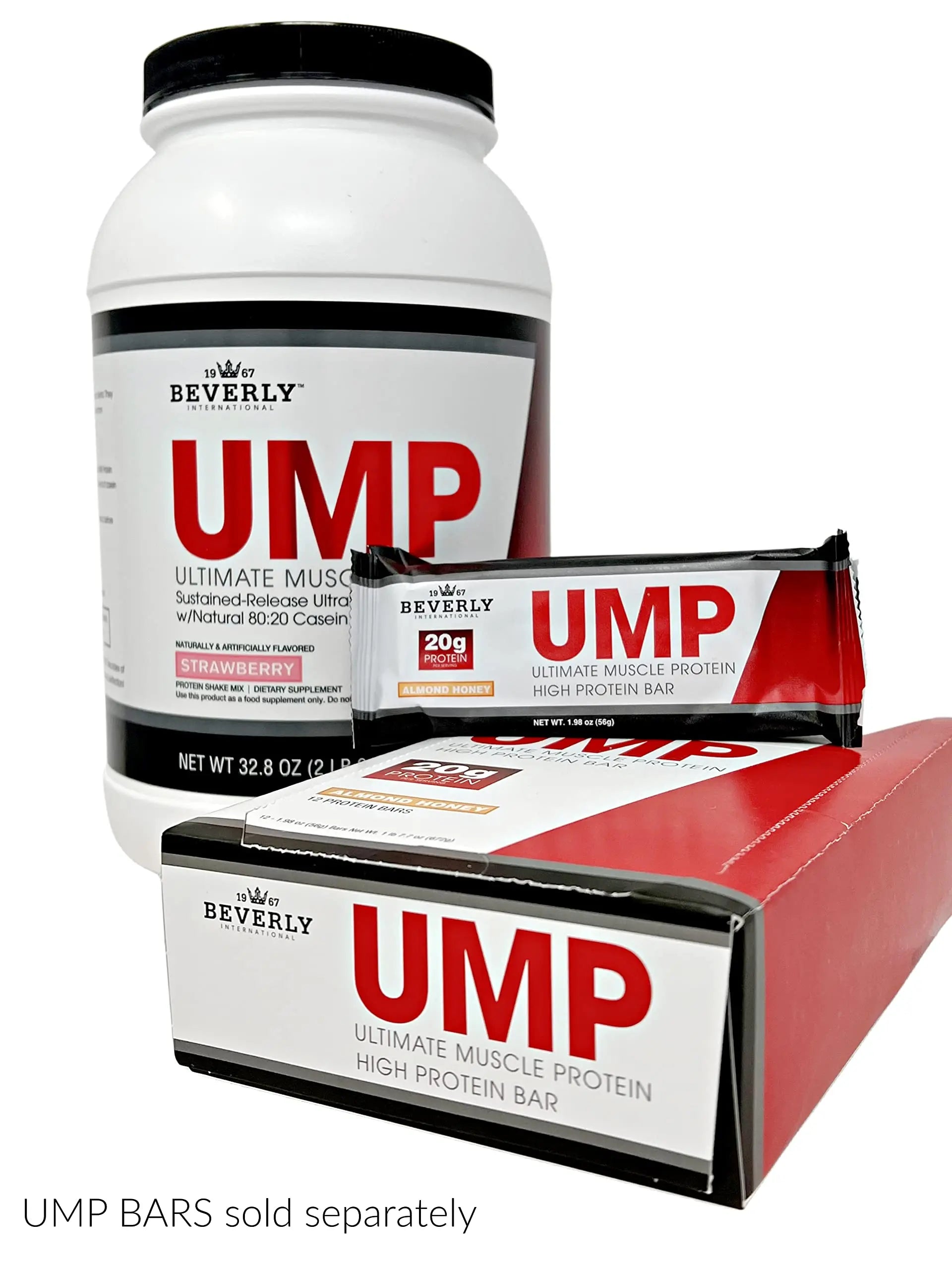 Beverly International UMP Protein Powder, Strawberry. Unique Whey-Casein Ratio Beverly International Au supplements