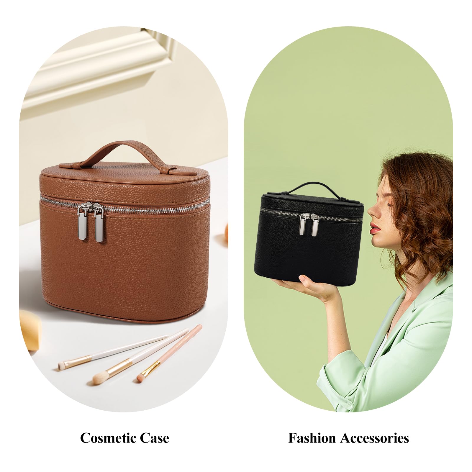 honitty Makeup Bag, Travel Make up Case with Compartments and Handle, Portable Cosmetic Organizer Bags,Toiletry Bag for Women honitty Au supplements