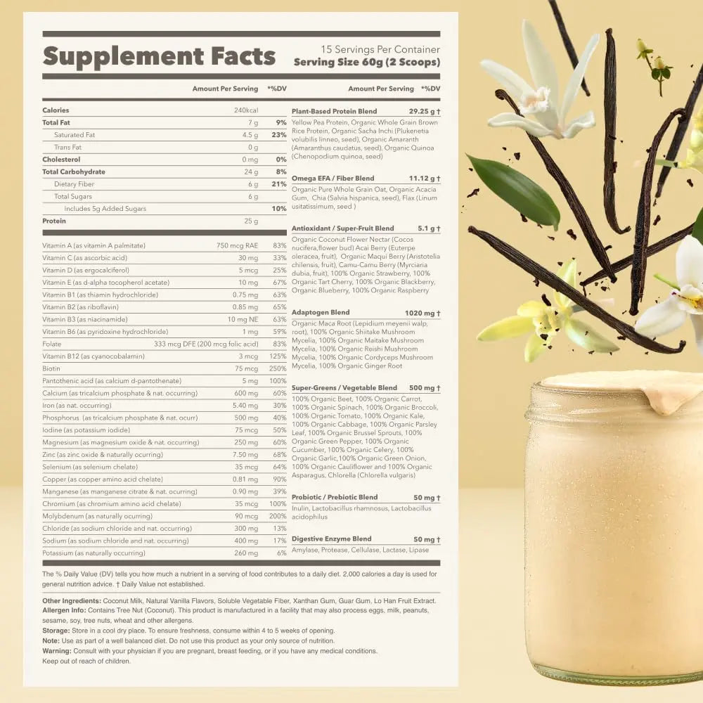 Ka’Chava All-In-One Nutrition Shake Blend, Vanilla, 85+ Superfoods, Nutrients & Plant Ka'Chava Au supplements