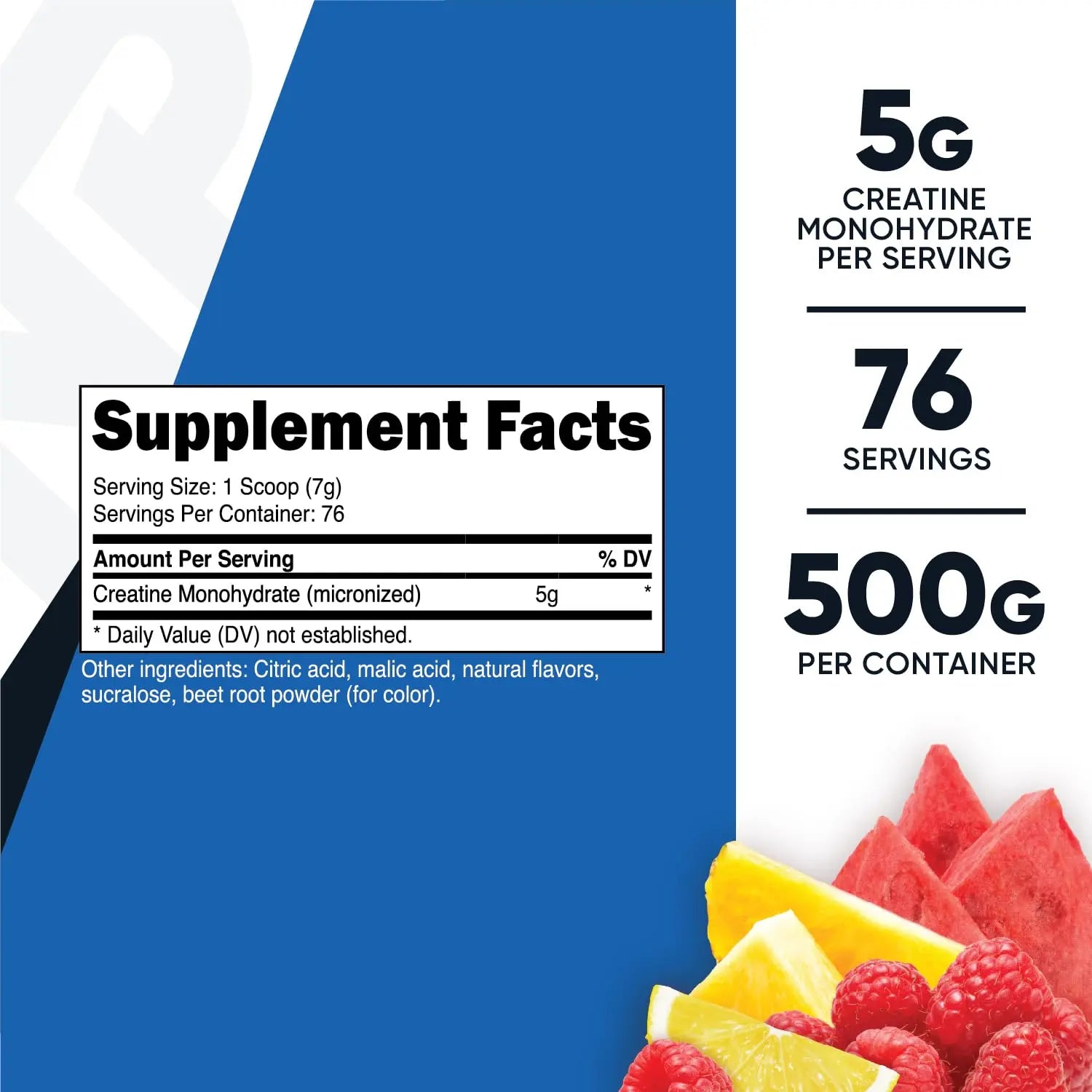 Nutricost Creatine Monohydrate Powder (Fruit Punch, 500 Gram) Nutricost Au supplements