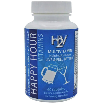 Happy Hour Vitamins Bottle - Multivitamin Formulated for Better Mornings – Live & Feel Better with Milk Thistle, Prickly Pear Cactus Happy Hour Vitamins Au supplements