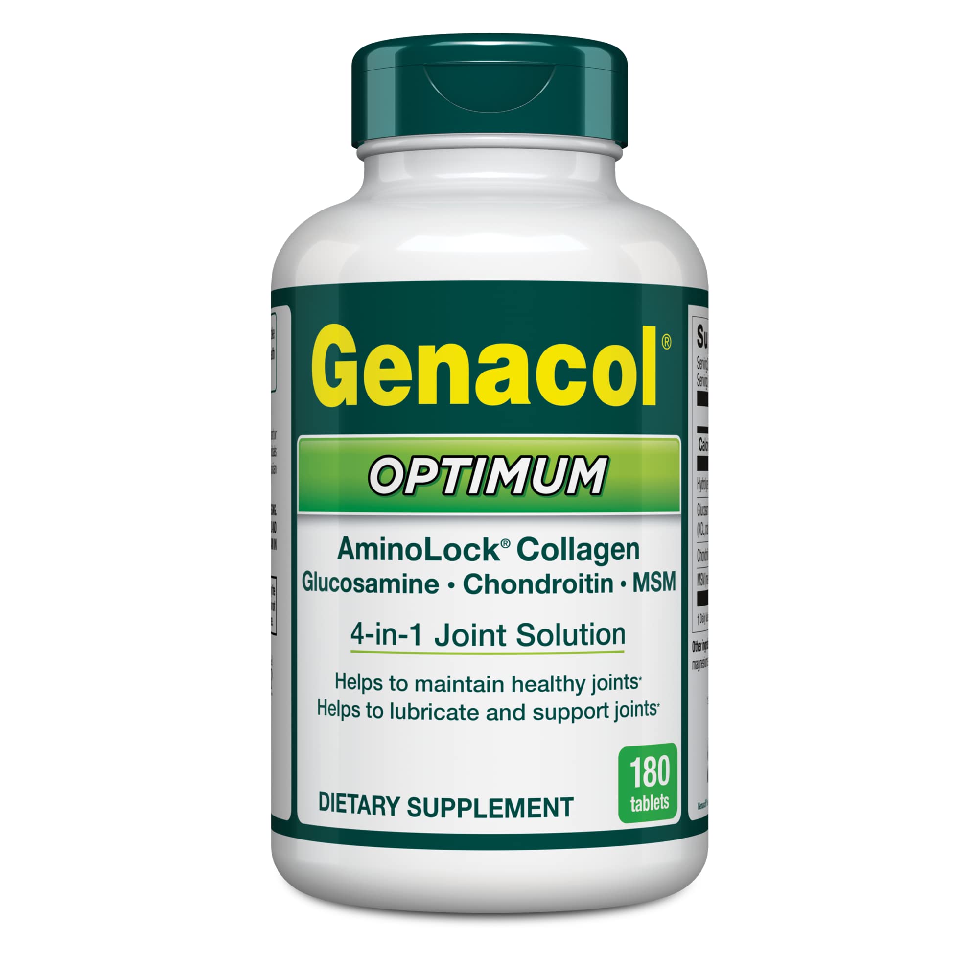 Genacol Optimum – Glucosamine, Chondroitin, MSM & Ultra-Hydrolyzed Collagen, Joint Support Tablets, 180 Count (60-Day Supply) Genacol Au supplements