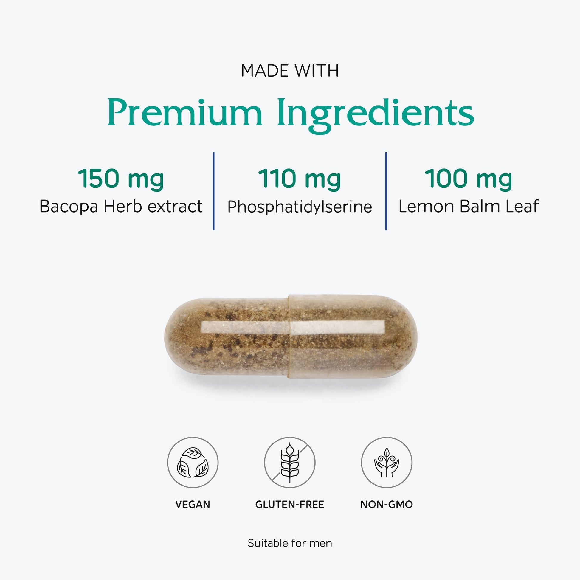 Vitanica MindBlend, Brain Support, Vegan, 60 Capsules Vitanica Au supplements