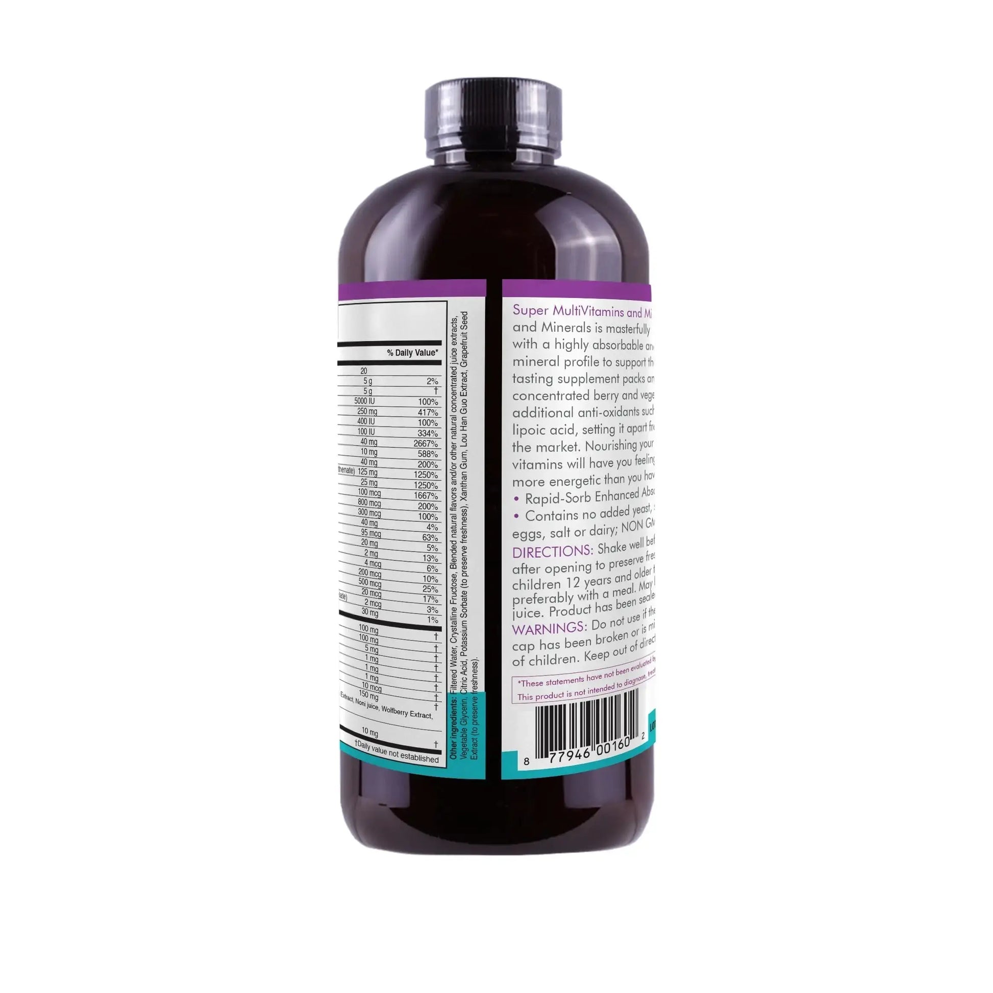 Liquid Super Multivitamin and Minerals - Premium Liquid Vitamins for Enhanced Absorption - Daily Liquid Multivitamin Supplement Life Solutions Au supplements