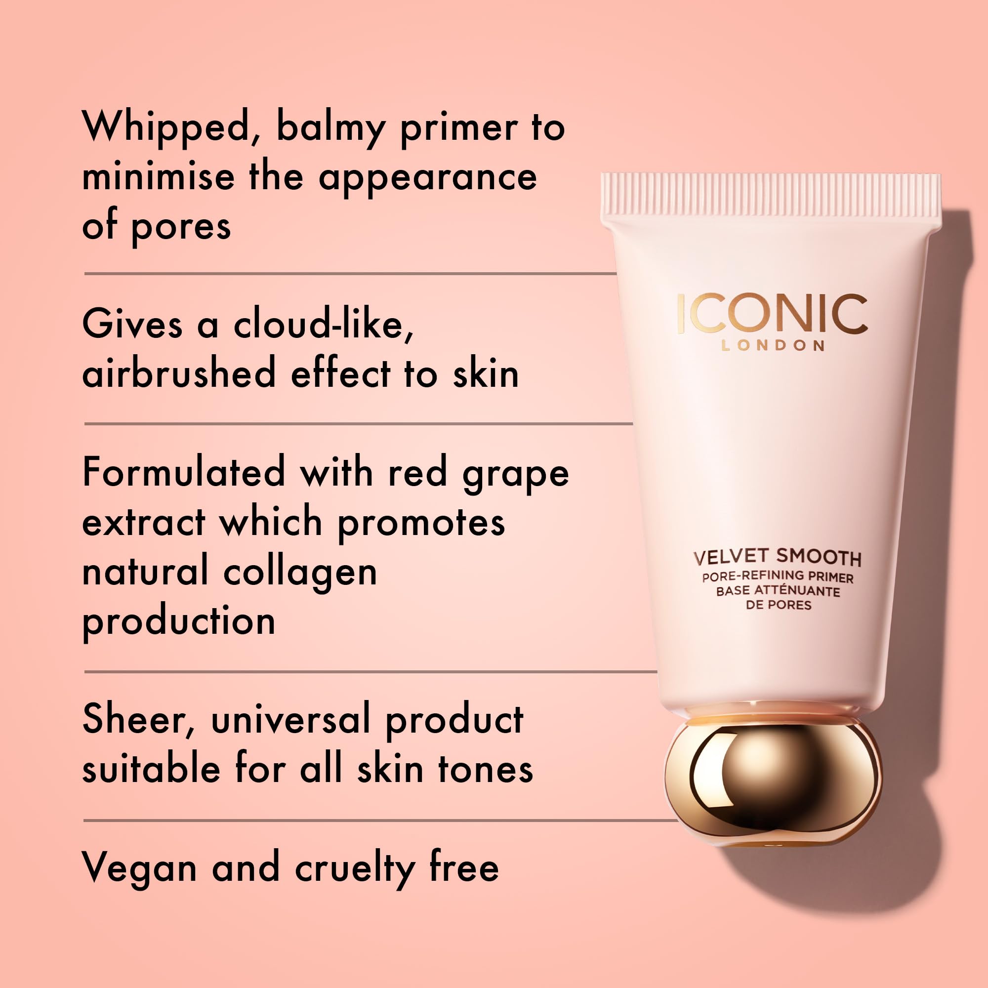 ICONIC LONDON Velvet Smooth Pore-Refining Primer | Whipped, Balmy Primer, Diffuses Pores, Cruelty-Free, Vegan Makeup, 1.01 Fl oz ICONIC LONDON Au supplements