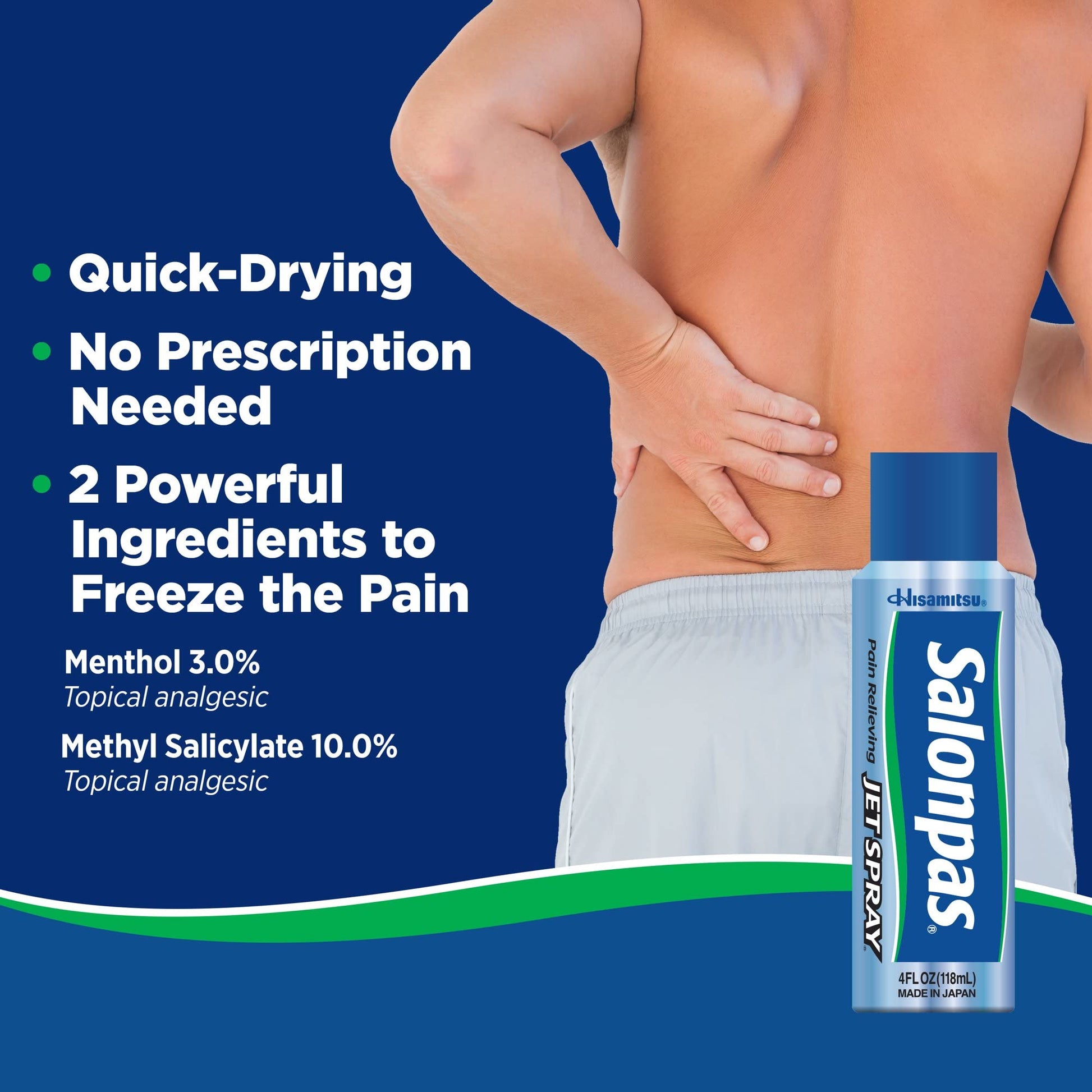 Salonpas Pain Relief Jet Spray 4z - Pack of 2 Salonpas Au supplements