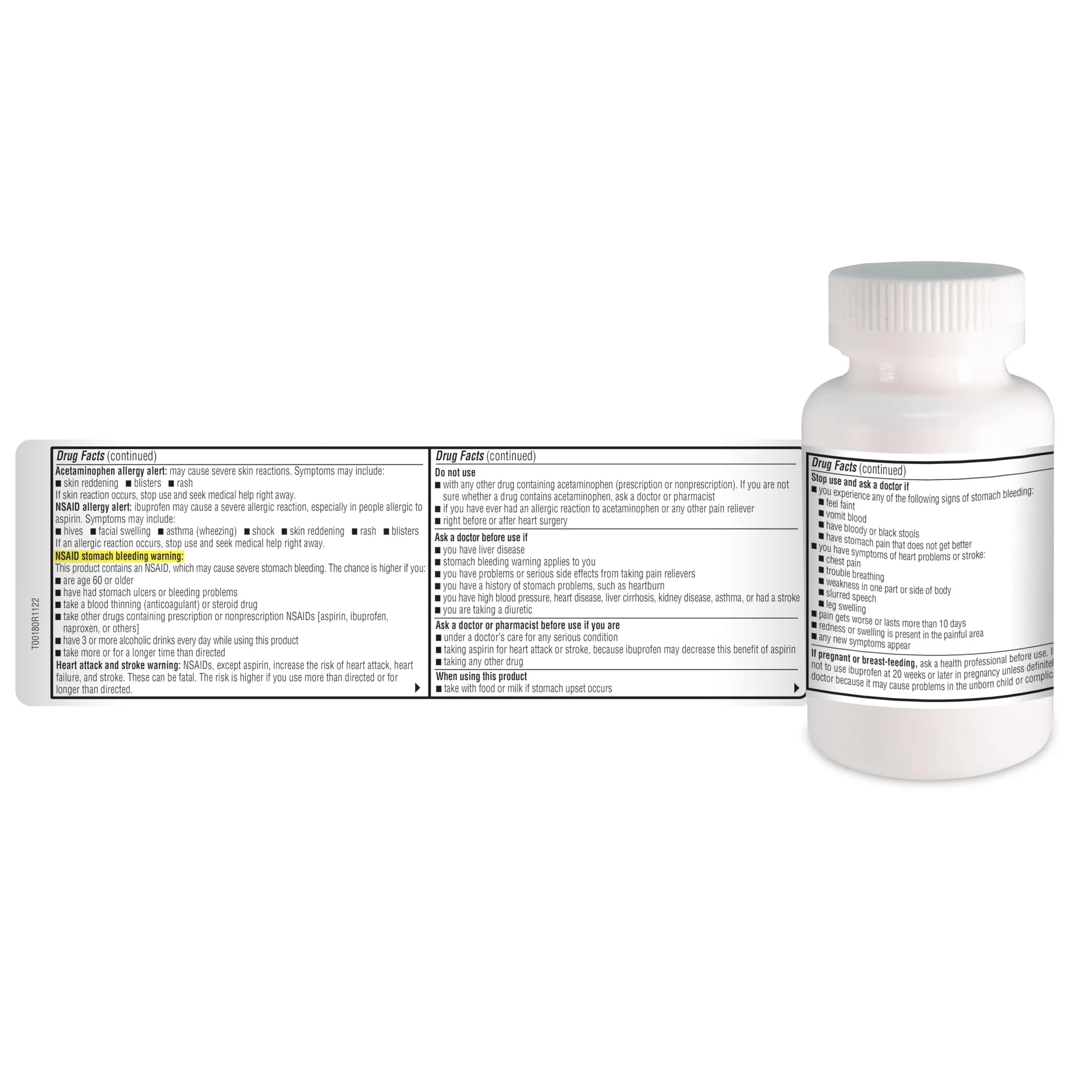A+Health Dual Action Acetaminophen 250 mg and Ibuprofen (NSAID) 125mg Pain Reliever Caplets, 216 Count, 2 Medicines in 1 Caplet, Up to 8 Hours of Pain Relief A+Health Au supplements