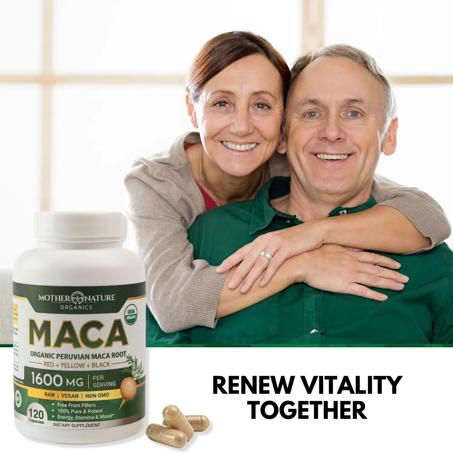 Powerful Maca Blend for Men – Black, Red & Yellow Maca Capsules | Supports Energy, Stamina & Endurance | Promotes Hormonal Balance & Vitality Mother Nature Organics Superfoods for Organic Living Au supplements