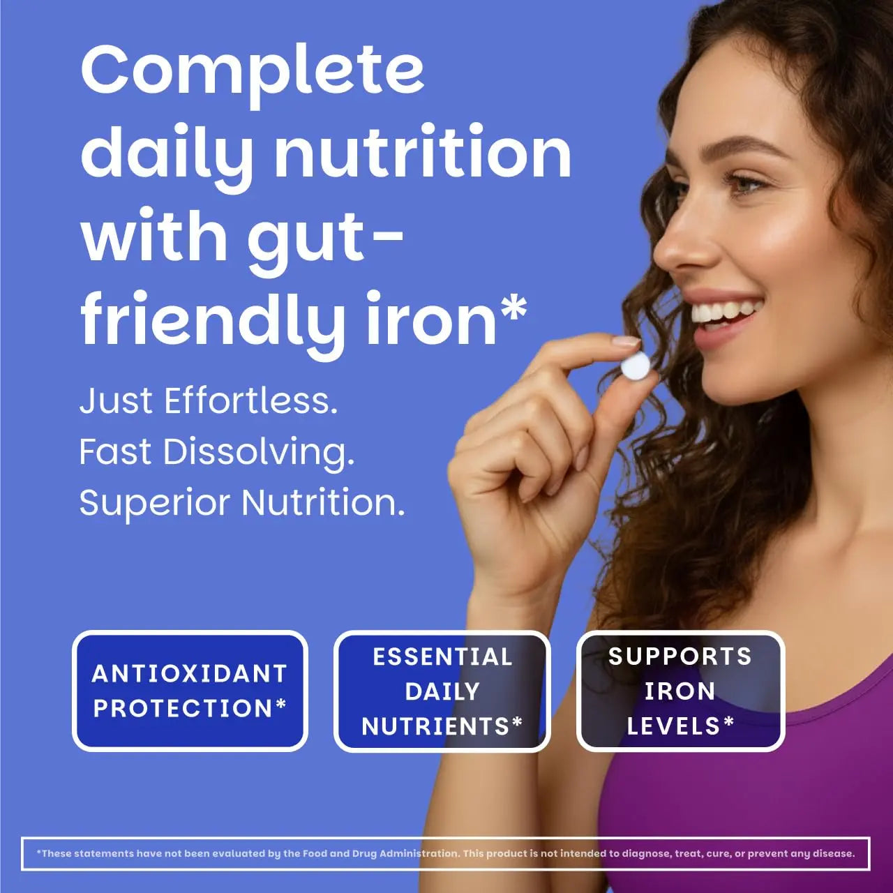 EZ Melts Multivitamin + Iron - Daily Multivitamin for Women & Men - Supports Healthy Energy Levels & Antioxidant Protection - Non-GMO & Vegan - Tropical Cherry EZ Melts Au supplements