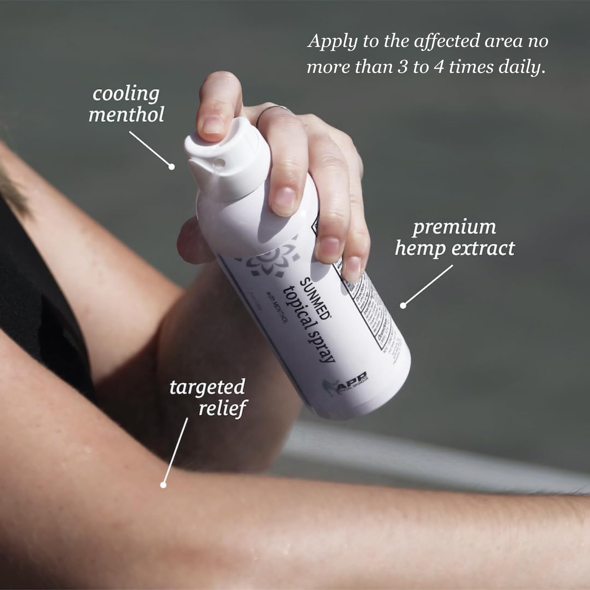SUNMED Hemp Oil Menthol Spray for Discomfort Soothing & Recovery – Fast-Absorbing, Cooling Topical Formula for Aches, Tension & Muscle Relief – Convenient Spray, Easy Application SUNMED Au supplements