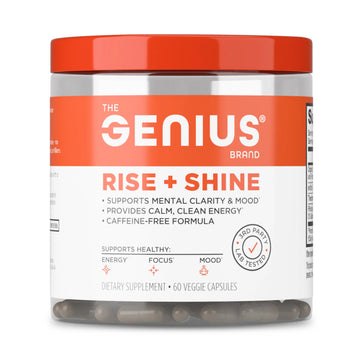 The Genius Brand Rise + Shine Nootropic – Cordyceps & Rhodiola Rosea – Caffeine-Free Energy & Mood Support – Focus, Clarity & Emotional Balance – 30 Servings The Genius Brand Au supplements