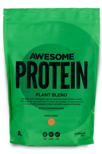 Chocolate Nut Awesome Protein Powder by Ben Coomber | 1kg Vegan Organic Flavoured Protein Ben Coomber Au supplements