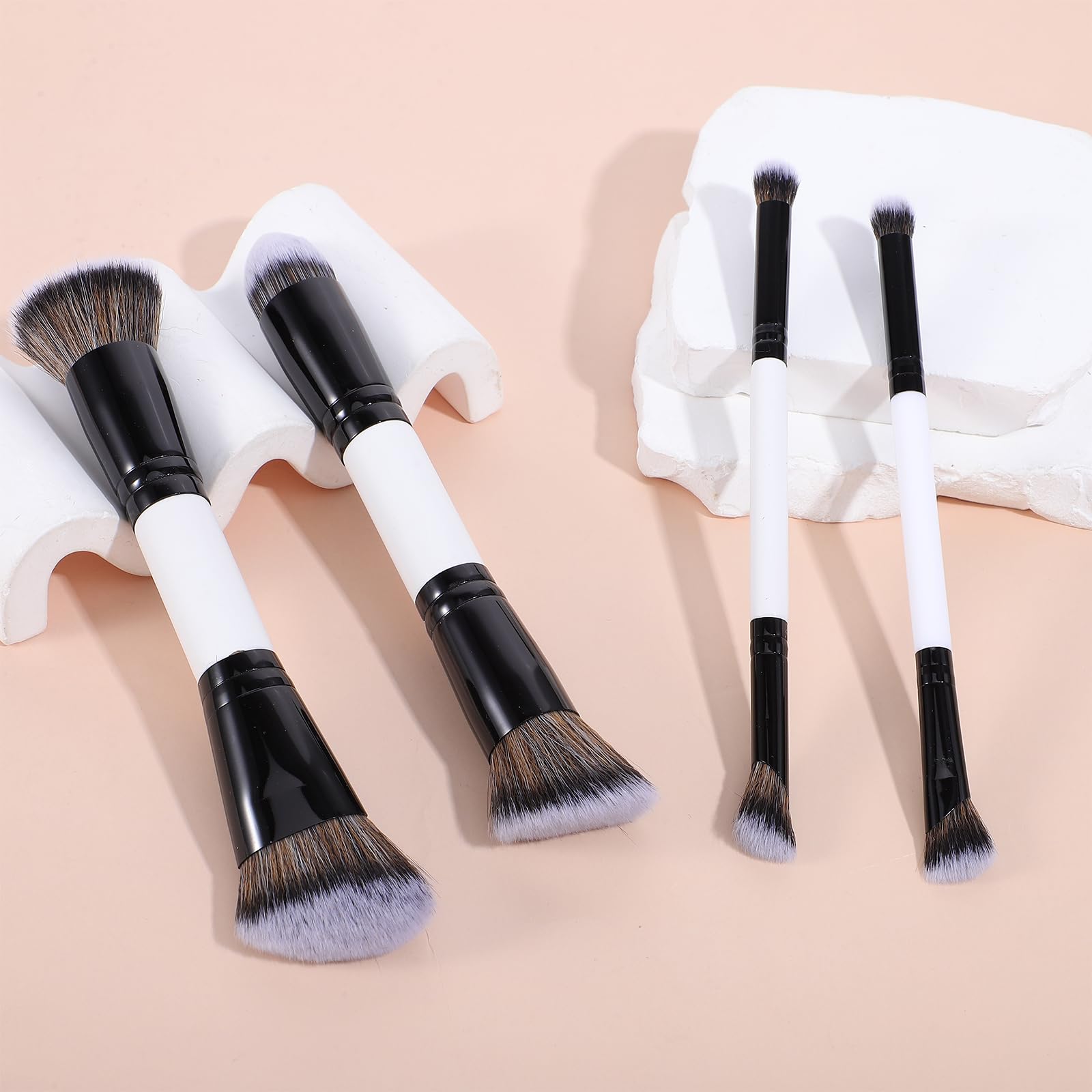 KFHENSOM 4PCS Foundation Contour Conceal Brush Set Dual-Ended Makeup Brushes Set Professional Powder Blush Concealer Eyeshadow Kabuki Foundation Brush Kit for Liquid Loose Powder Cream KFHENSOMR Au supplements