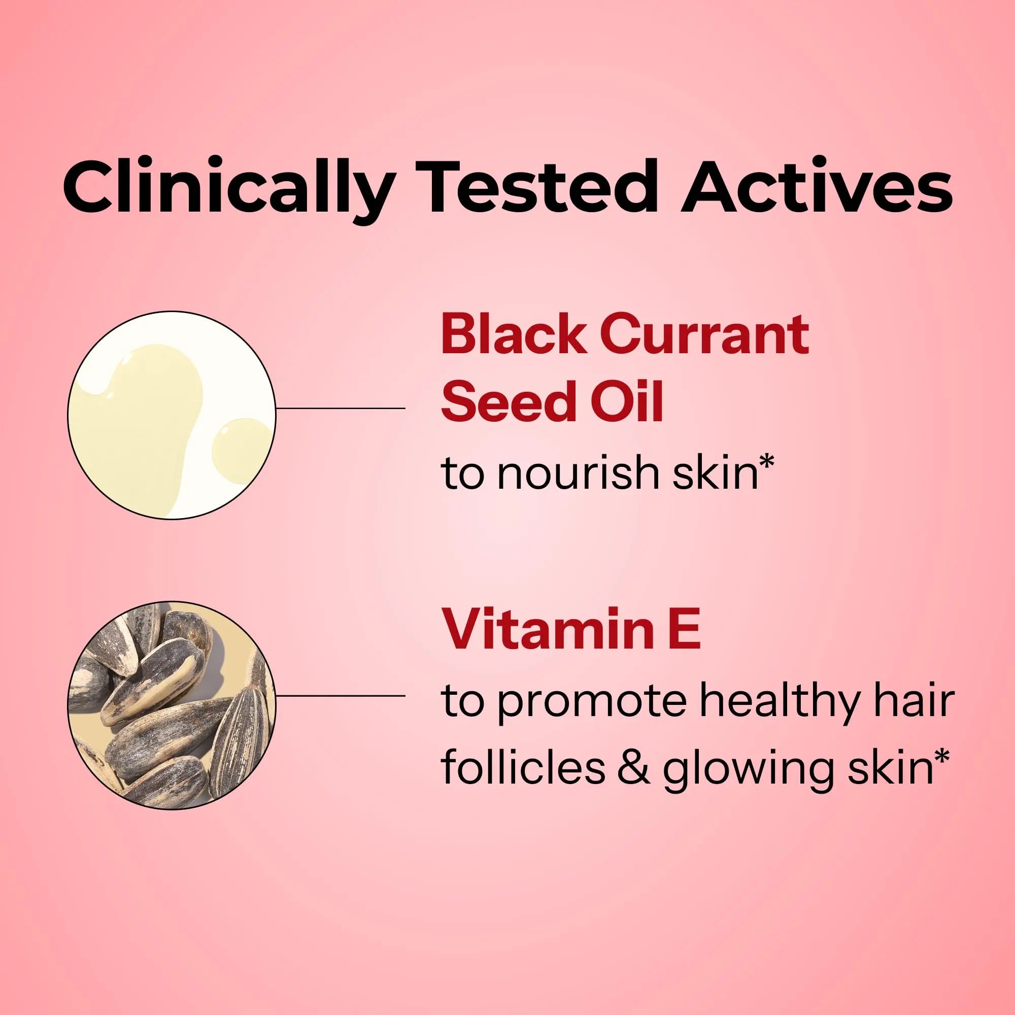 HUM Red Carpet Skin & Hair Vitamins for Women with Omega 3 Fatty Acids, Vitamin E, and Black Currant Seed Oil, Supplement for Skin Health & Healthy Hair Follicles Support, 60 Count HUM Au supplements