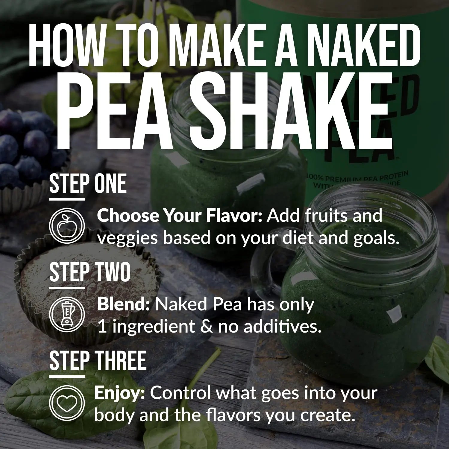 NAKED Pea - 5LB 100% Pea Protein Powder from North American Farms - Unflavored NAKED Au supplements