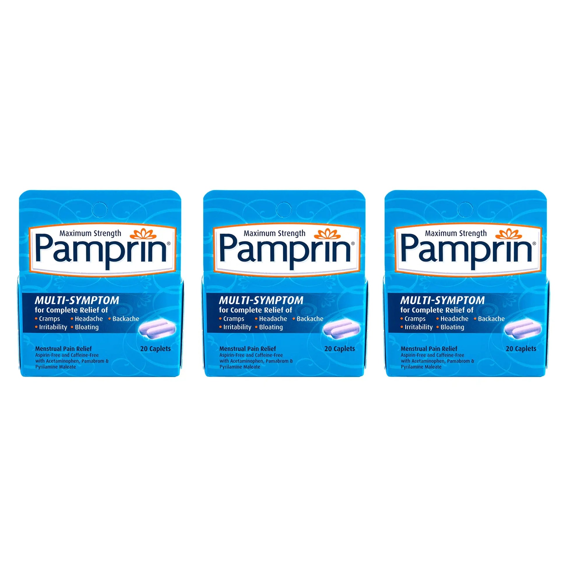 Pamprin Multi-Symptom Formula, with Acetaminophen, Menstrual Period Symptoms Relief Including Cramps Pamprin Au supplements