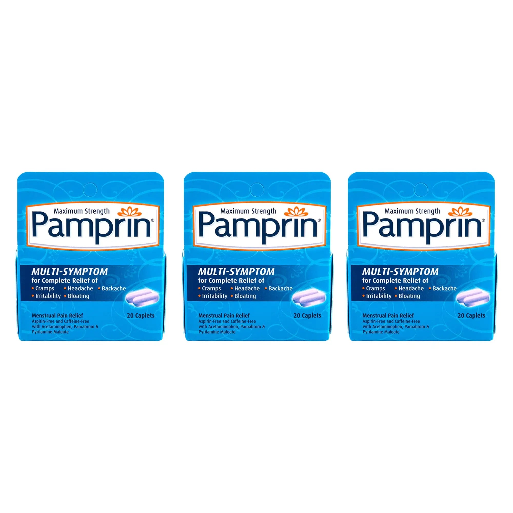 Pamprin Multi-Symptom Formula, with Acetaminophen, Menstrual Period Symptoms Relief Including Cramps Pamprin Au supplements