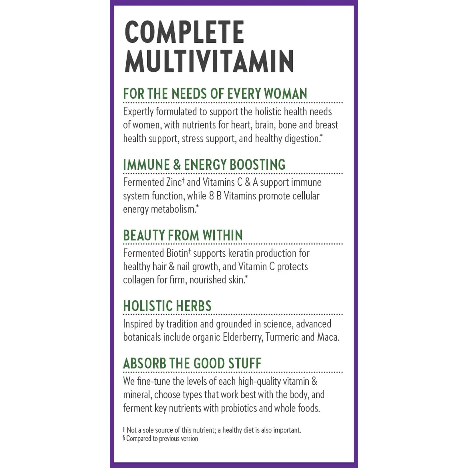 New Chapter Women's Multivitamin for Immune, Beauty + Energy Support with 20+ Nutrients -- Every Woman's One Daily New Chapter Au supplements