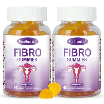 Feelherbs Fibro Gummies for Women, Pack of 2, Multivitamin Inositol Gummies with Inositol, Biotin, Vitamins A, C, D3, E, B6, B12, 60 Gummies Per Bottle Feelherbs Au supplements