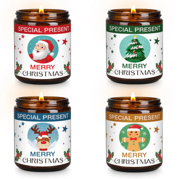 Christmas Candle Set Scented Candle Gift Set, 4 Pack 28 oz Christmas Scented Candles Over 180 Hours YINUO LIGHT Au supplements