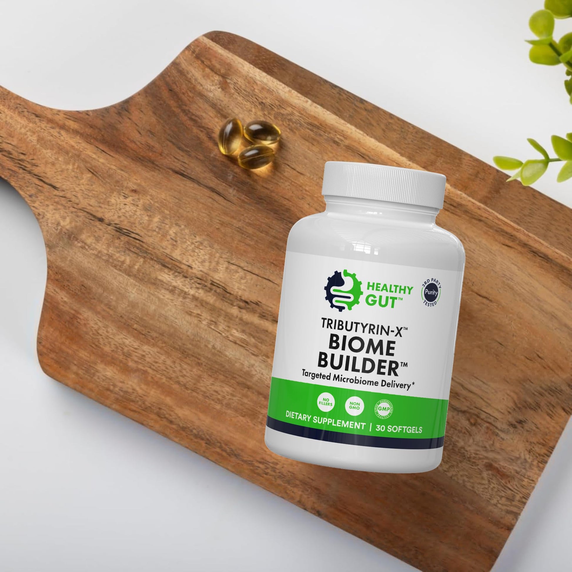 Healthy Gut Tributyrin-X | Most Bioavailable Butyrate Postbiotic for Gut Health & Leaky Gut Support | 99% Pure w/Zero Odor | 30 Softgels Healthy Gut Au supplements