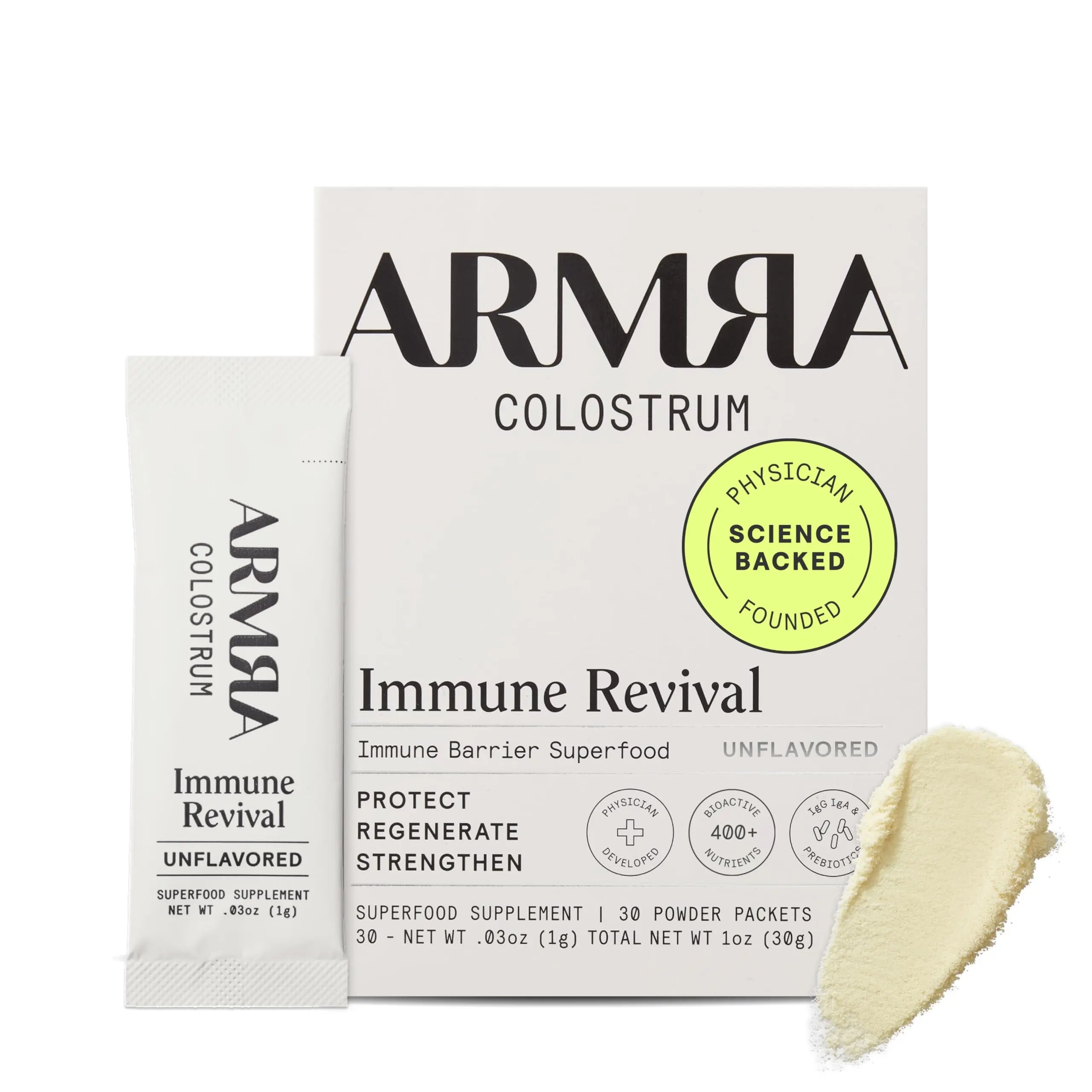 ARMRA Colostrum Powder | Unflavored | Gut Health & Bloating | Skin & Hair | Immunity | Keto, Gluten & Fat-Free | 30 Servings ARMRA Au supplements