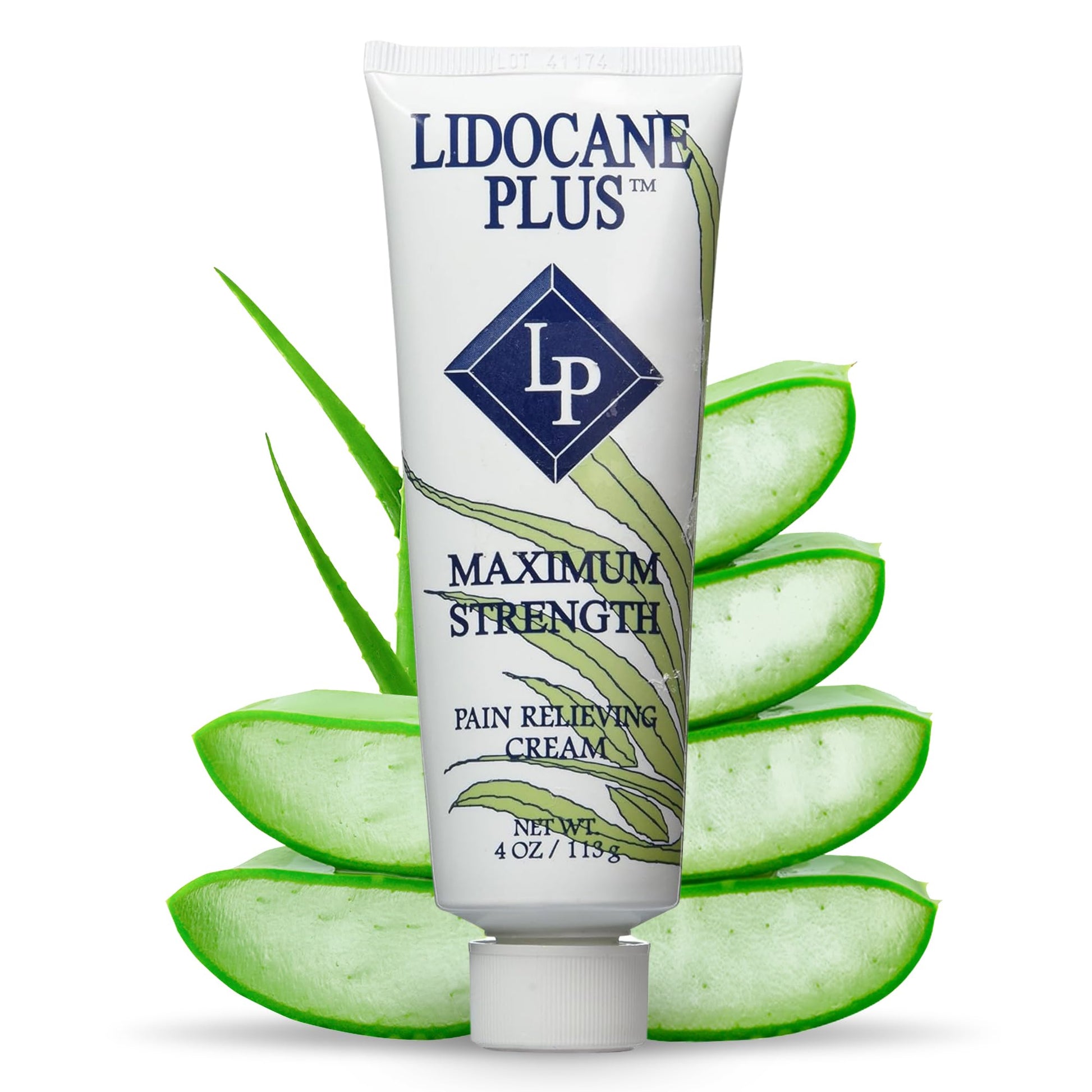 Lidocaine Plus 4% Lidocaine Cream Maximum Strength Pain & Itch Relief - Non-Greasy Formula Numbing Cream - Fast Acting Topical Pain Reliever, Soothing Topical Analgesic Aloe Vera Scent - 4 oz Lidocaine Plus Au supplements