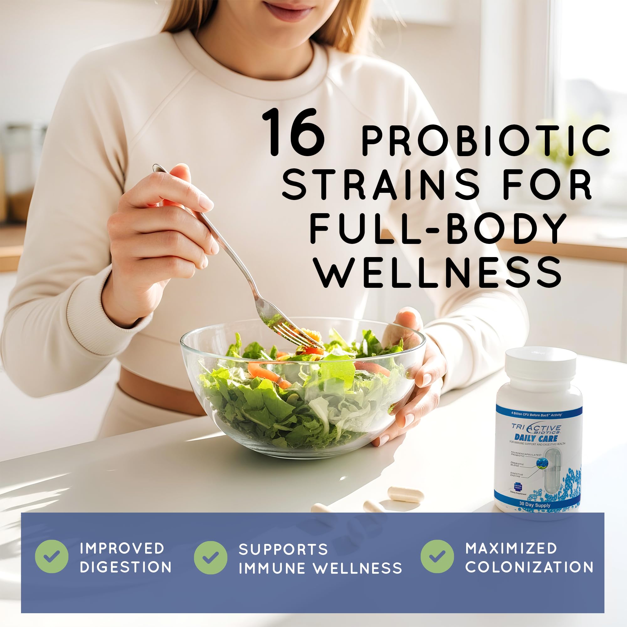 Essential Source TriActive Biotics Daily Care – Probiotics for Women and Men, 6 Billion CFU with Prebiotic Blend – Daily Digestive and Immune Support Gut Health Supplement – 30 Capsules Essential Source Au supplements