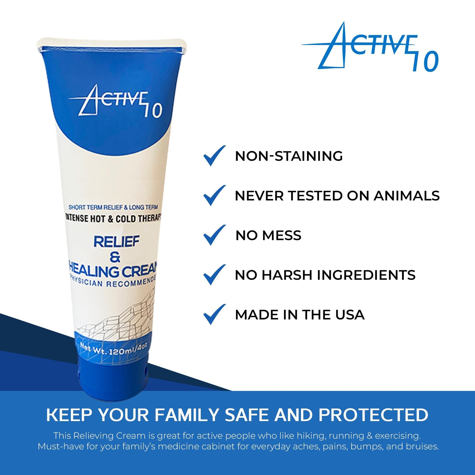 Active 10 Relief and Healing Cream, 4 OZ Active 10 Au supplements