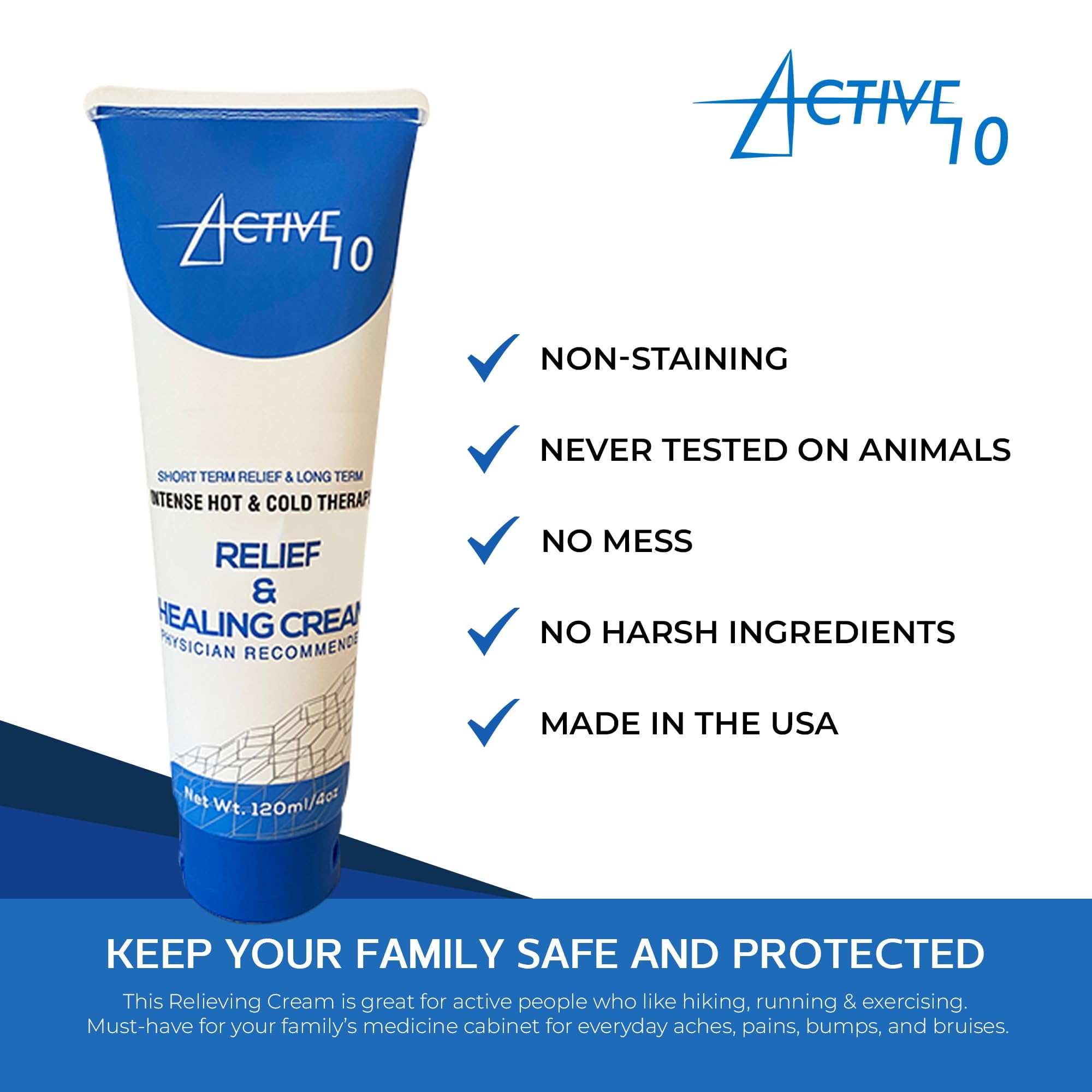 Active 10 Relief and Healing Cream, 4 OZ Active 10 Au supplements