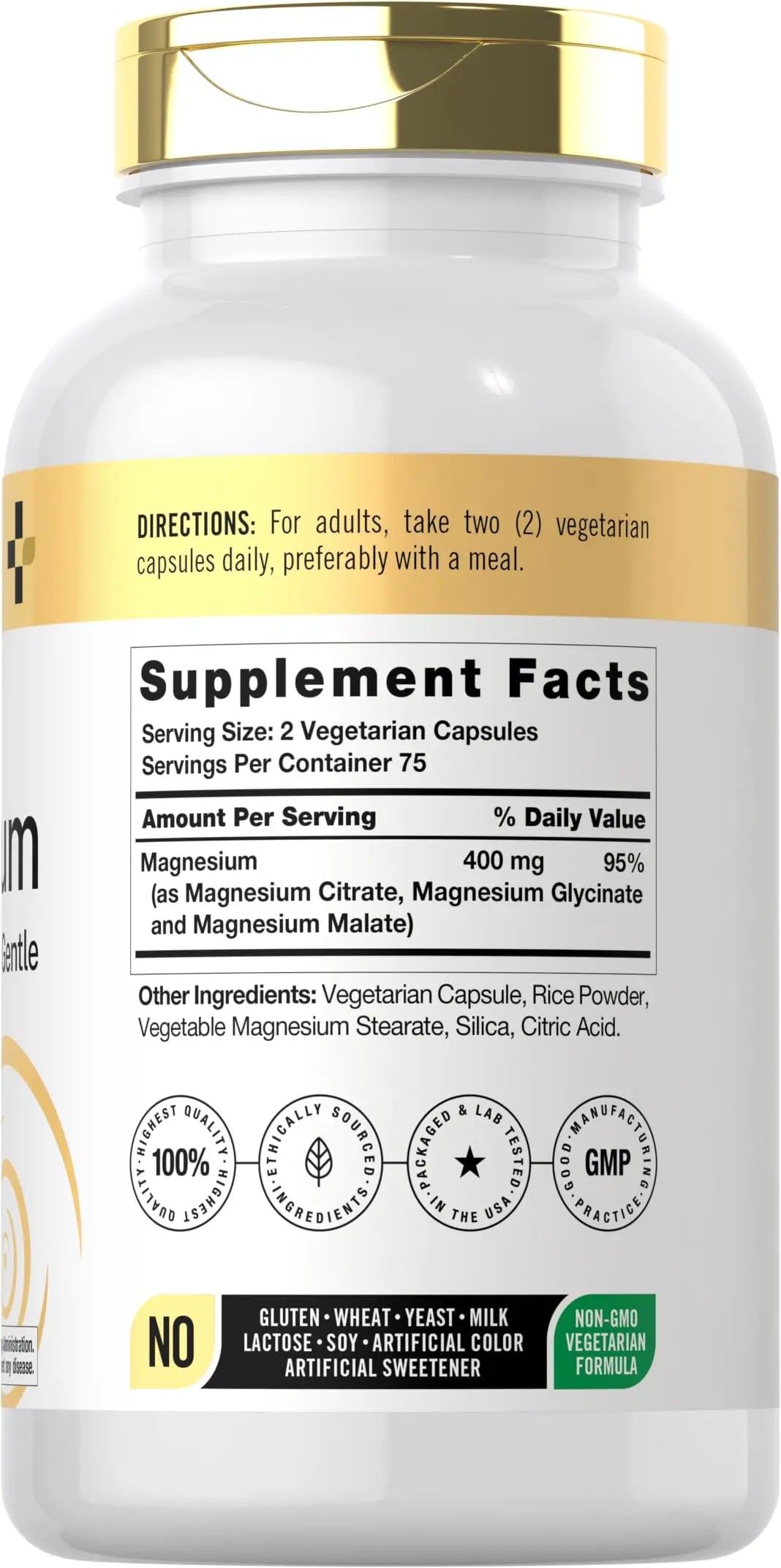 Doctor's Way Triple Magnesium Complex | 150 Capsules | Citrate, Glycinate, & Malate Supplement | Vegetarian, Non-GMO, Gluten Free Formula Doctor's Way Au supplements