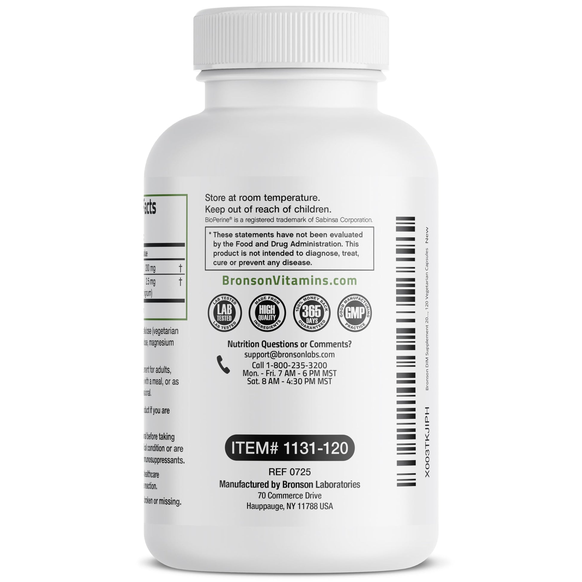 Bronson DIM Supplement 200 MG Diindolymethane with BioPerine for Enhanced Absorption, Estrogen Metabolism & Maintains Balanced Hormone Levels, 120 Vegetarian Capsules Bronson Au supplements
