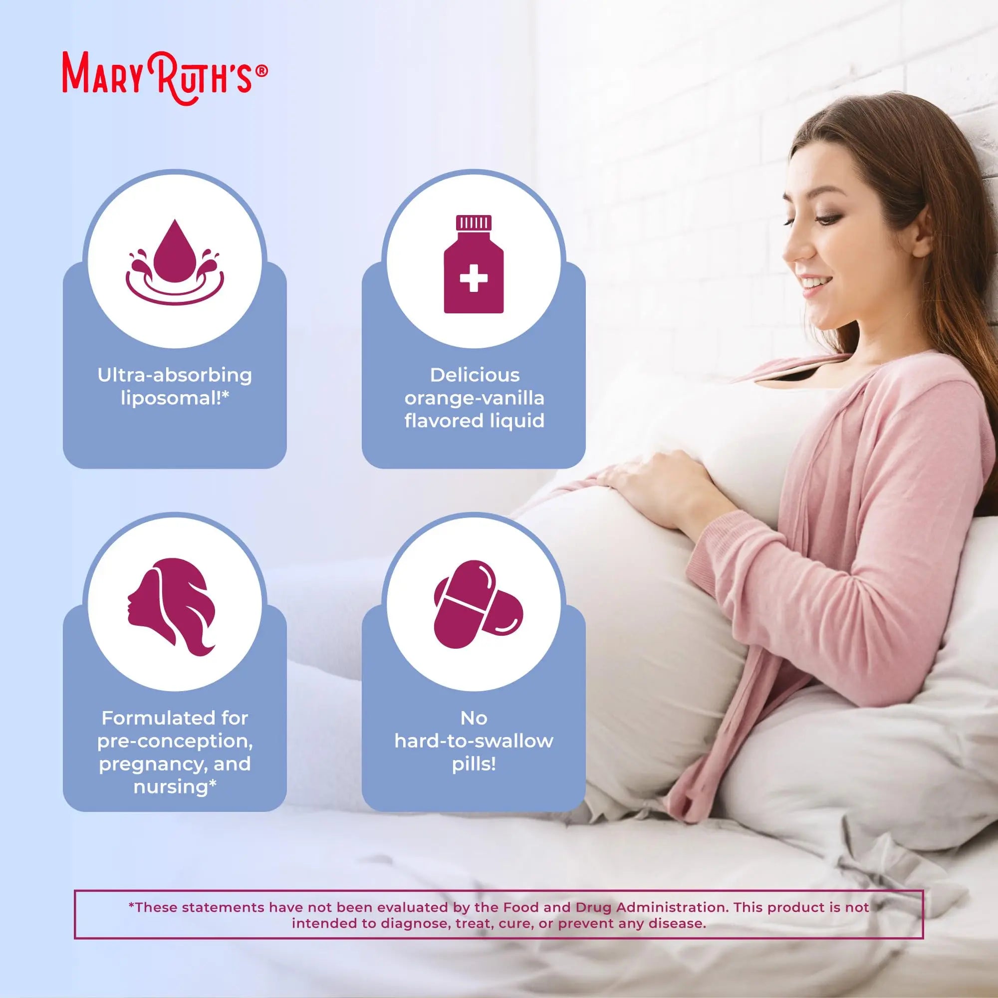 MaryRuth Organics Prenatal & Postnatal Multivitamin for Women | Sugar Free | Formulated for Pre-Conception, Pregnancy & Nursing | Prenatal Vitamins | Vegan | Non-GMO | Gluten Free | 30 Servings MARYRUTH'S Au supplements