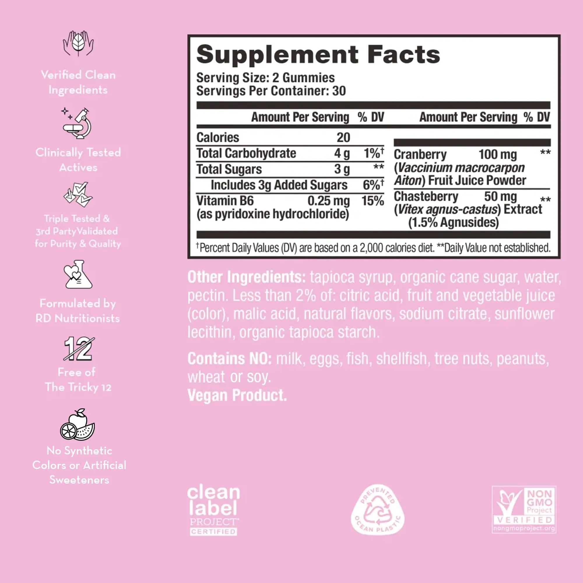 HUM Nutrition SOS PMS Gummies, PMS Support Supplement for Women, Support Cycle Symptoms, Bloating, Hormonal Balance, Includes Vitamin B6, Cranberry & Chasteberry Vitex, Gluten Free, 60 Vegan Gummies HUM Au supplements
