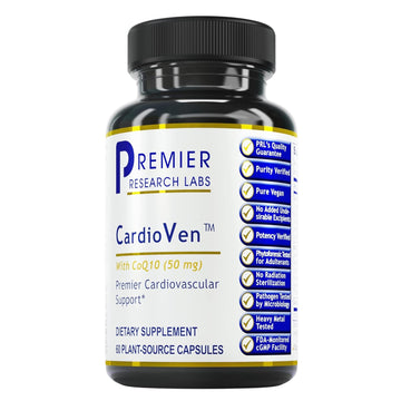 Premier Research Labs CardioVen - CoQ10, Coenzyme Q10, Co Q 10 Supplement 50mg, Ubiquinol with Chlorella, Tocotrienol & Cayenne Pepper for Heart Health, Antioxidant Support - 60 Vegetarian Capsules Premier Research Labs Au supplements