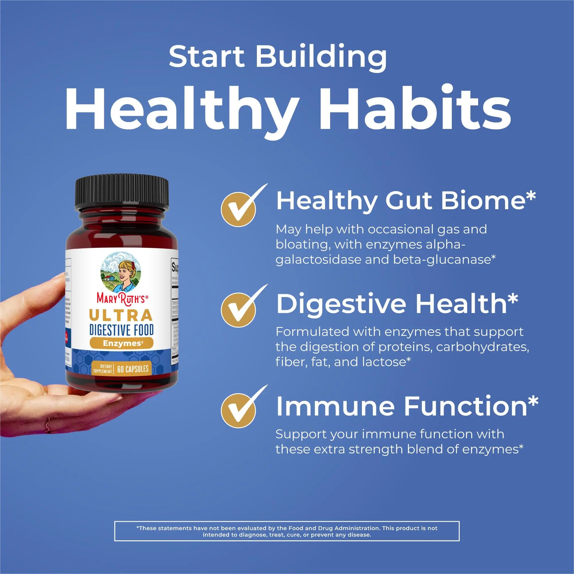 MaryRuth Organics Ultra Digestive Enzymes Capsules | Up to 2 Month Supply | Supplement for Gut Health Support | Digestion & Immune Support MARYRUTH'S Au supplements